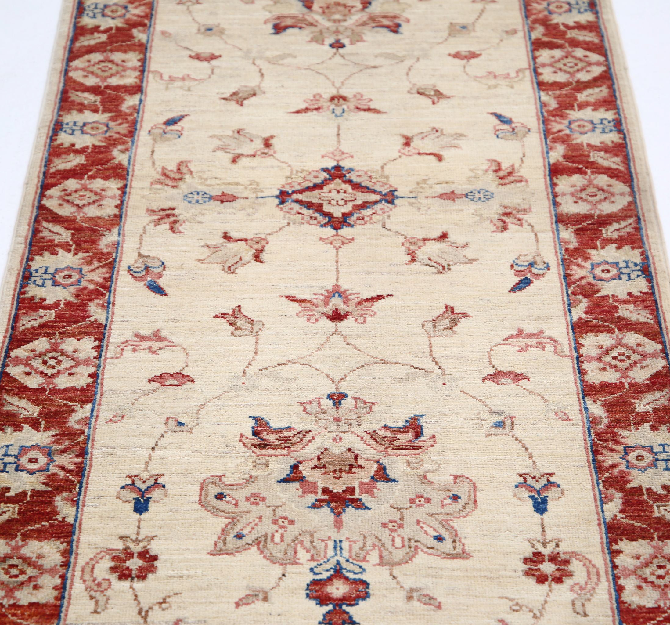 Alfombra de lana Ziegler Farhan anudada a mano - 2'5'' x 8'7''