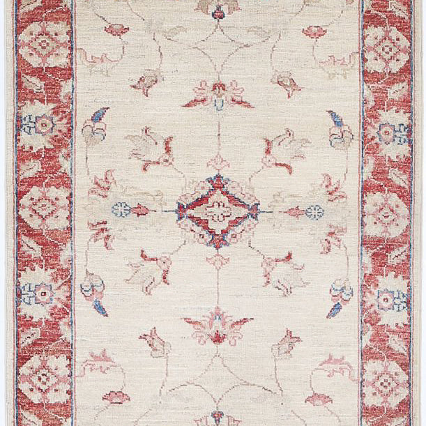 Alfombra de lana Ziegler Farhan anudada a mano - 2'5'' x 8'7''