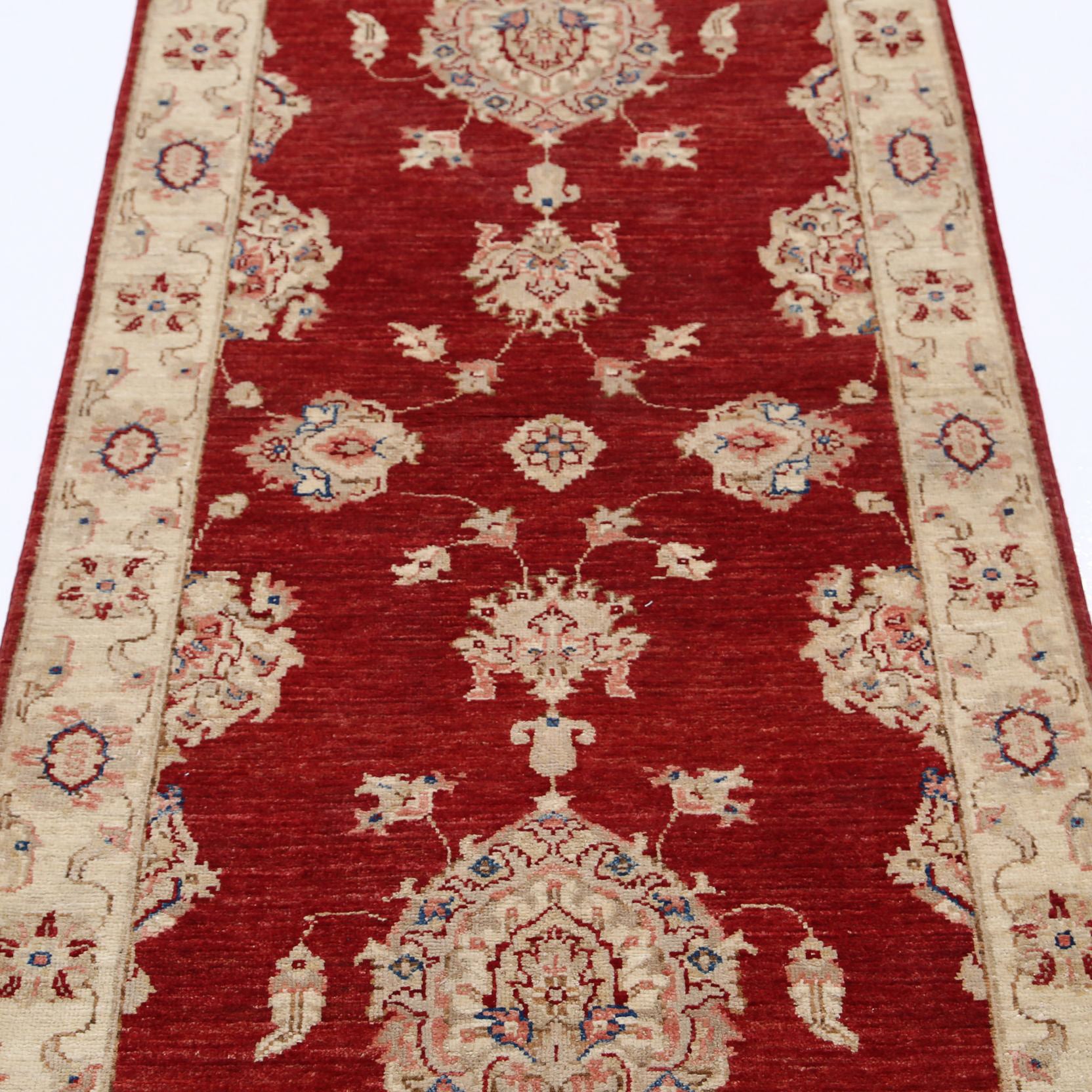 Alfombra de lana Ziegler Farhan anudada a mano - 2'9'' x 8'0''