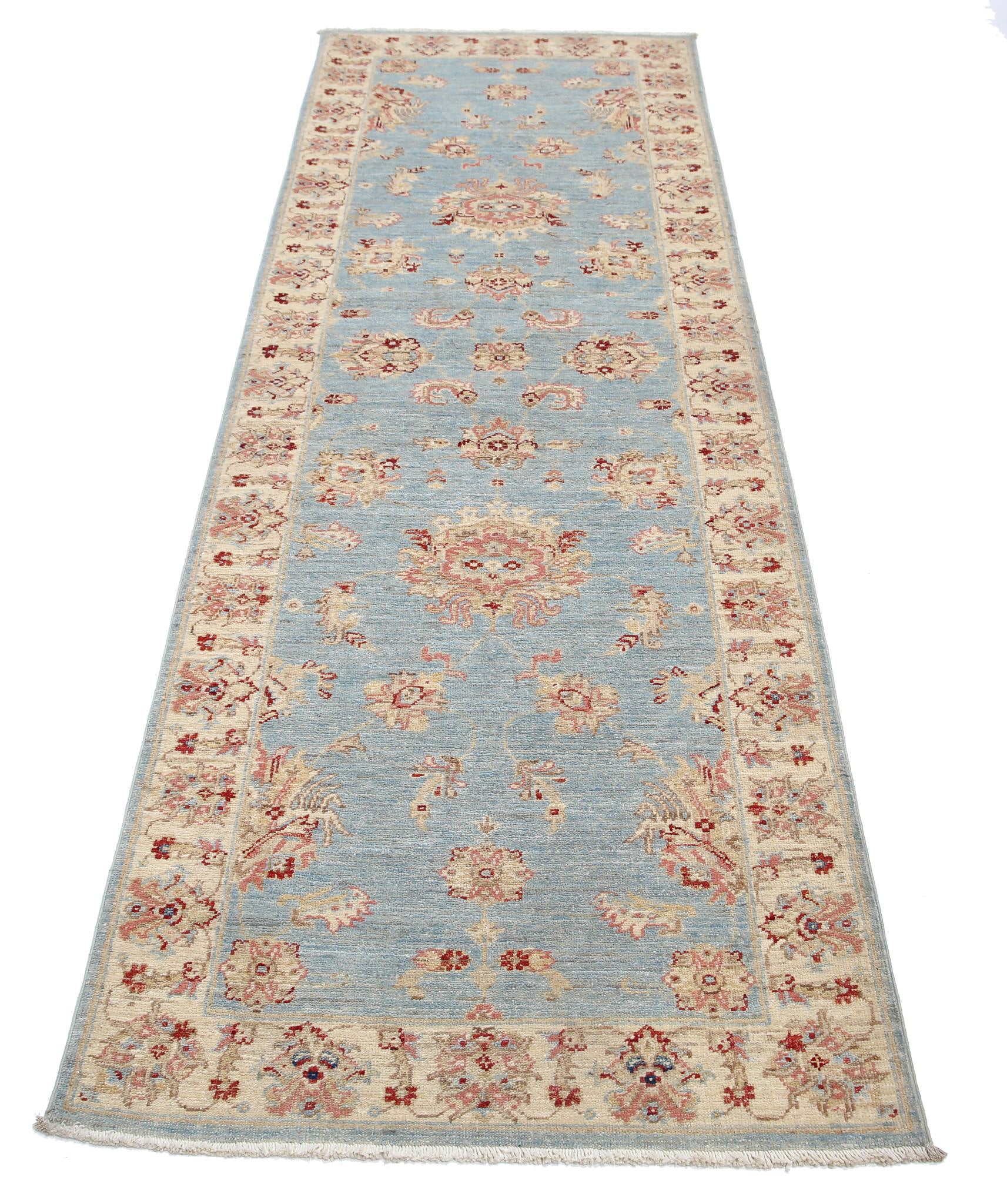 Hand Knotted Ziegler Farhan Wool Rug - 2'7'' x 7'10''