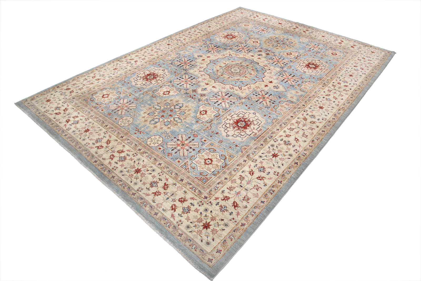 Hand Knotted Ziegler Farhan Wool Rug - 7'1'' x 10'2''