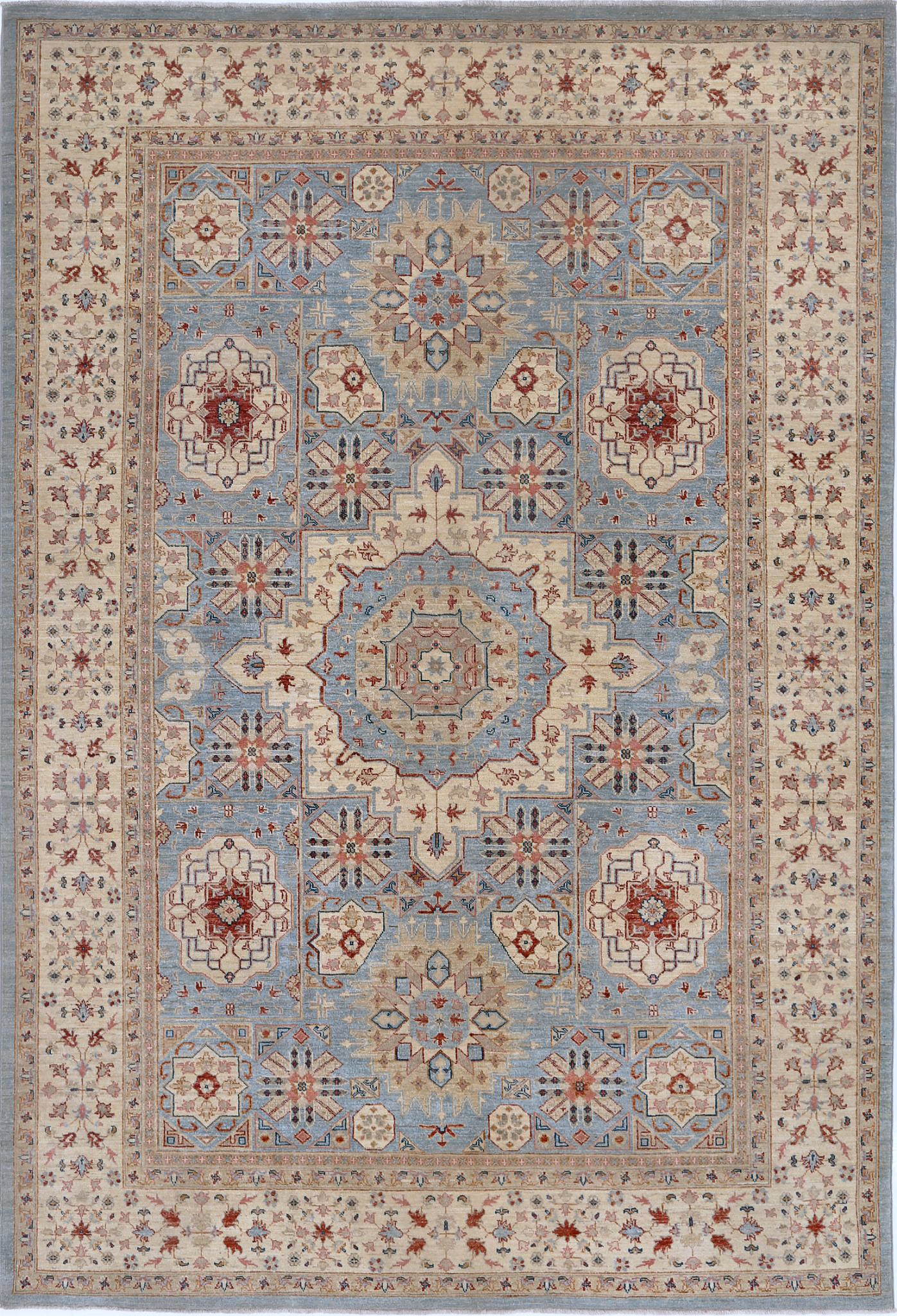 Hand Knotted Ziegler Farhan Wool Rug - 7'1'' x 10'2''