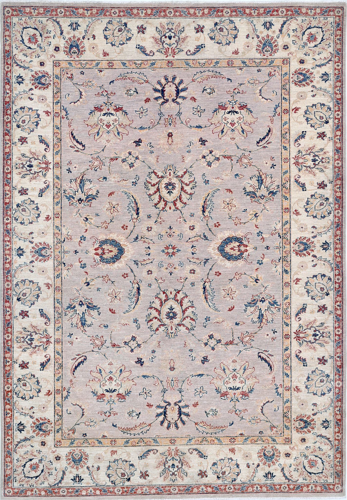 Hand Knotted Ziegler Farhan Wool Rug - 6'6'' x 9'4''