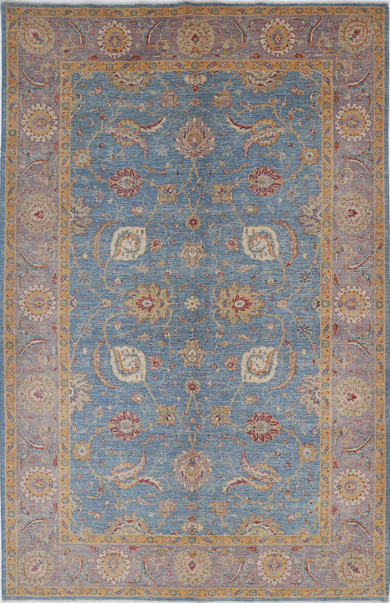 Hand Knotted Ziegler Farhan Wool Rug - 6'6'' x 10'2''