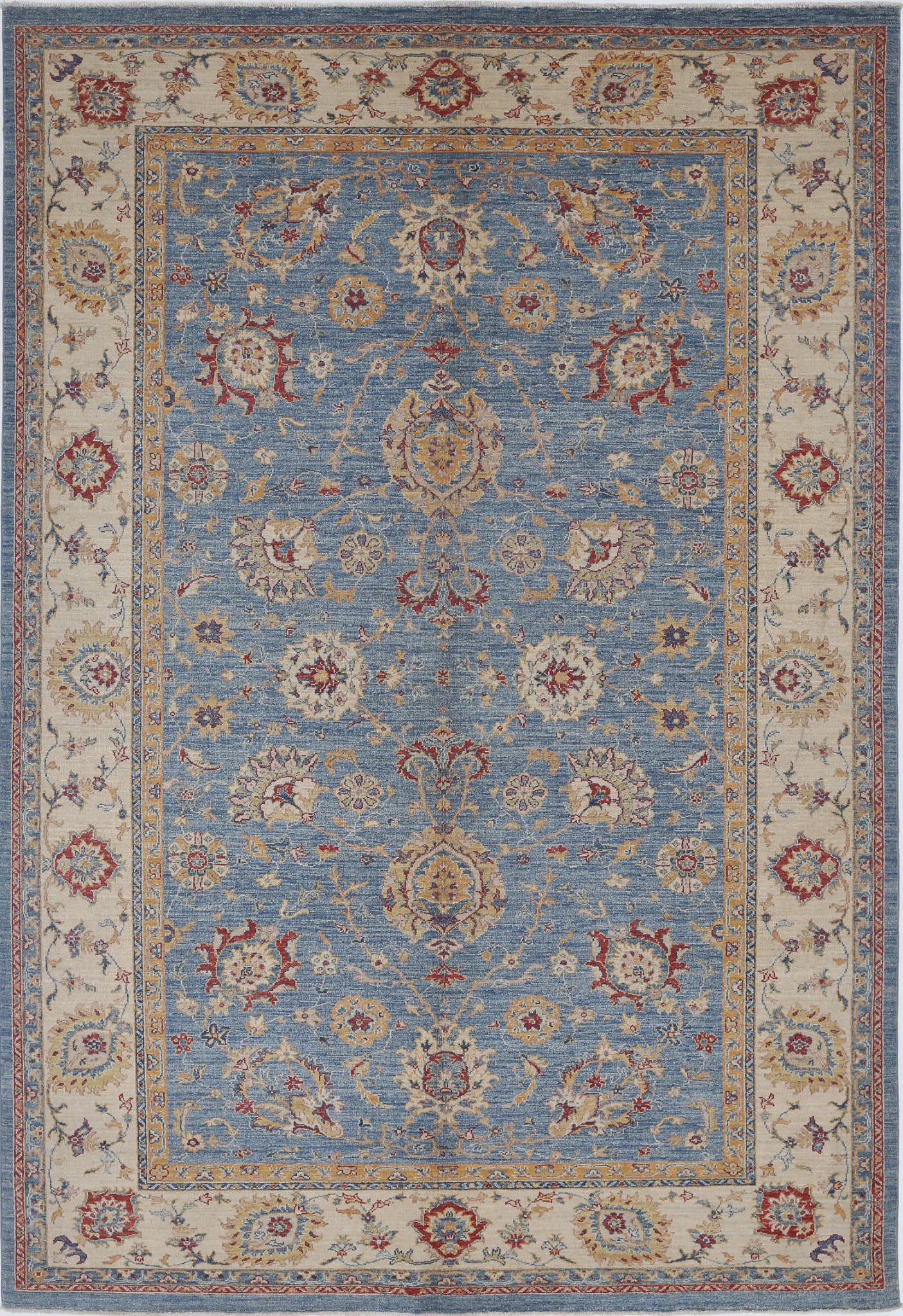 Hand Knotted Ziegler Farhan Wool Rug - 6'8'' x 9'8''