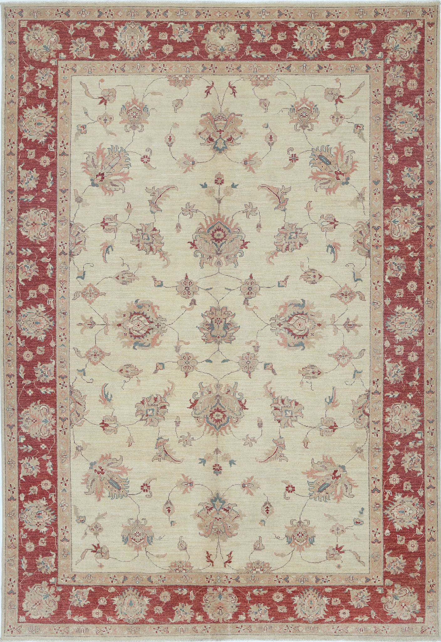 Hand Knotted Ziegler Farhan Wool Rug - 6'6'' x 9'5''
