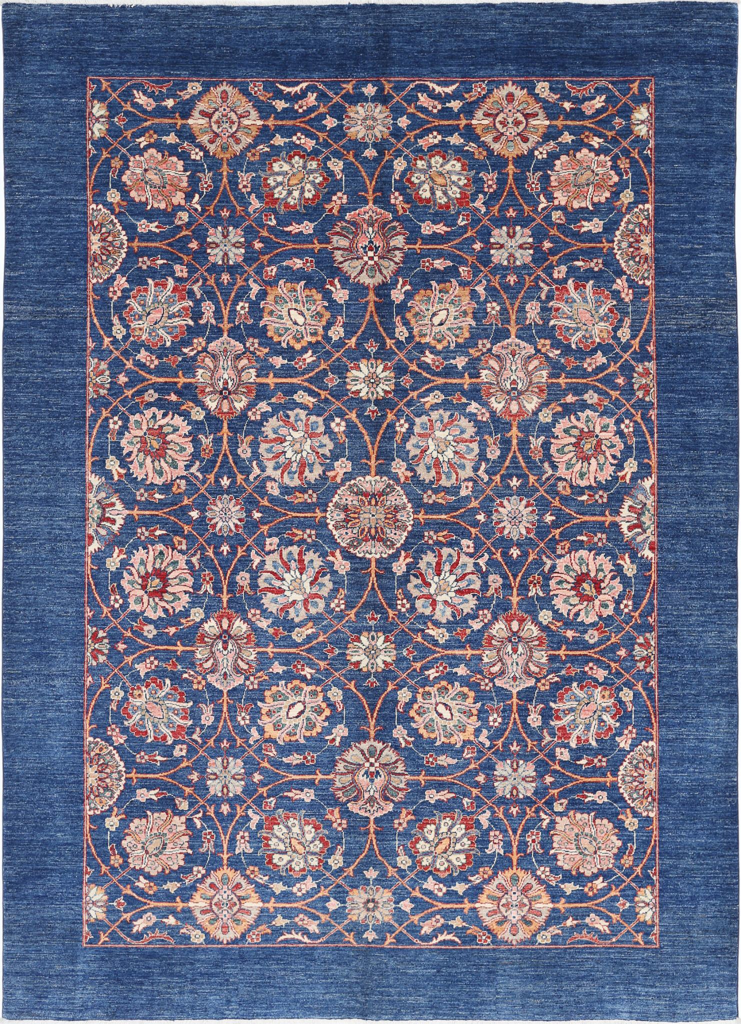 Hand Knotted Ziegler Farhan Wool Rug - 6'10'' x 9'3''
