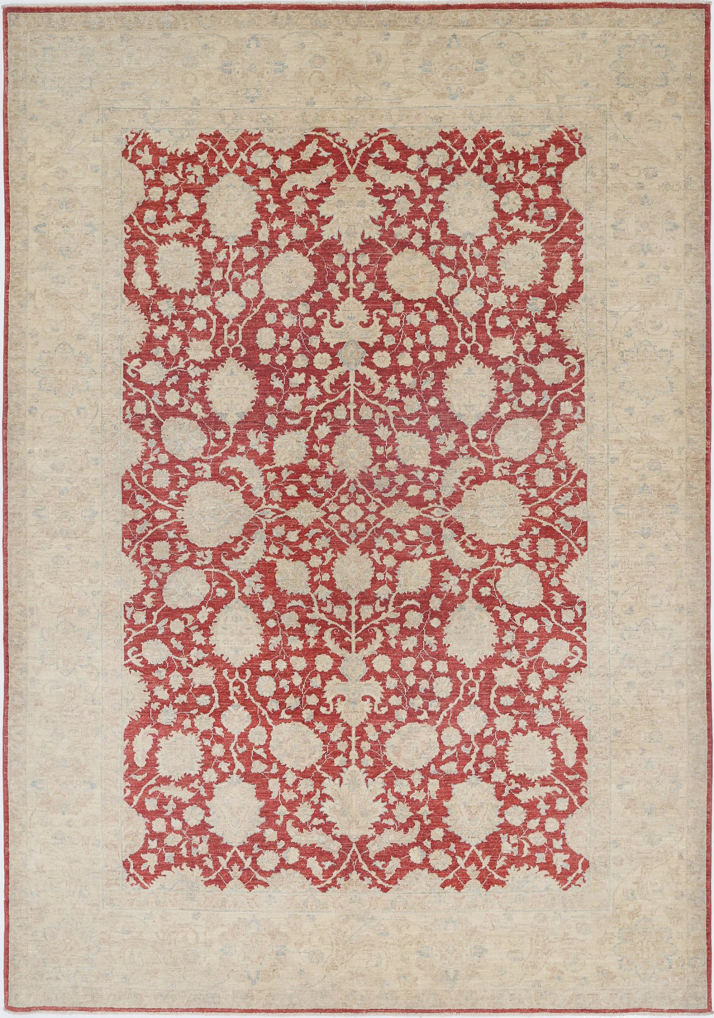 Hand Knotted Ziegler Farhan Wool Rug - 6'8'' x 9'7''