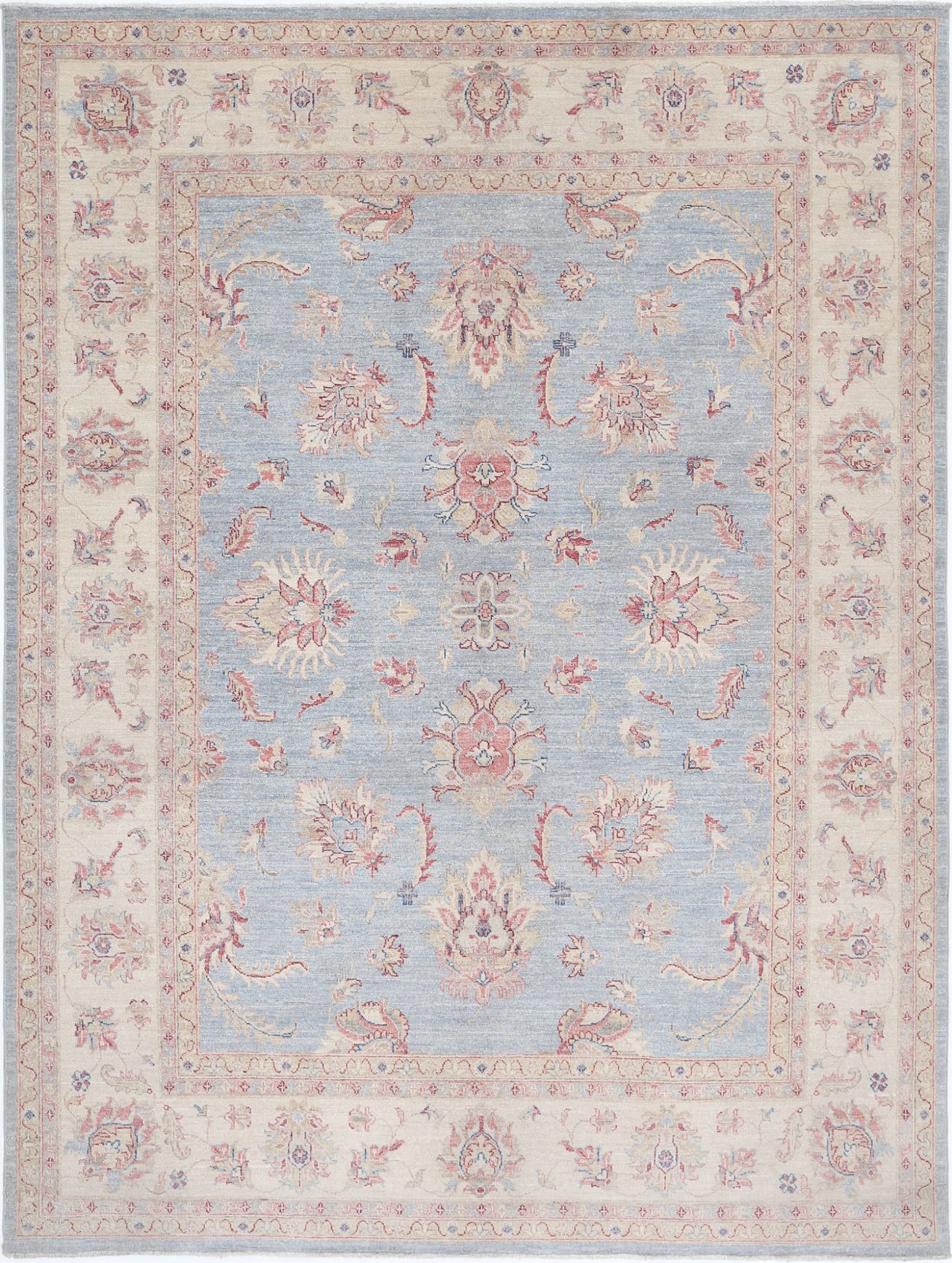 Hand Knotted Ziegler Farhan Wool Rug - 6'4'' x 8'5''