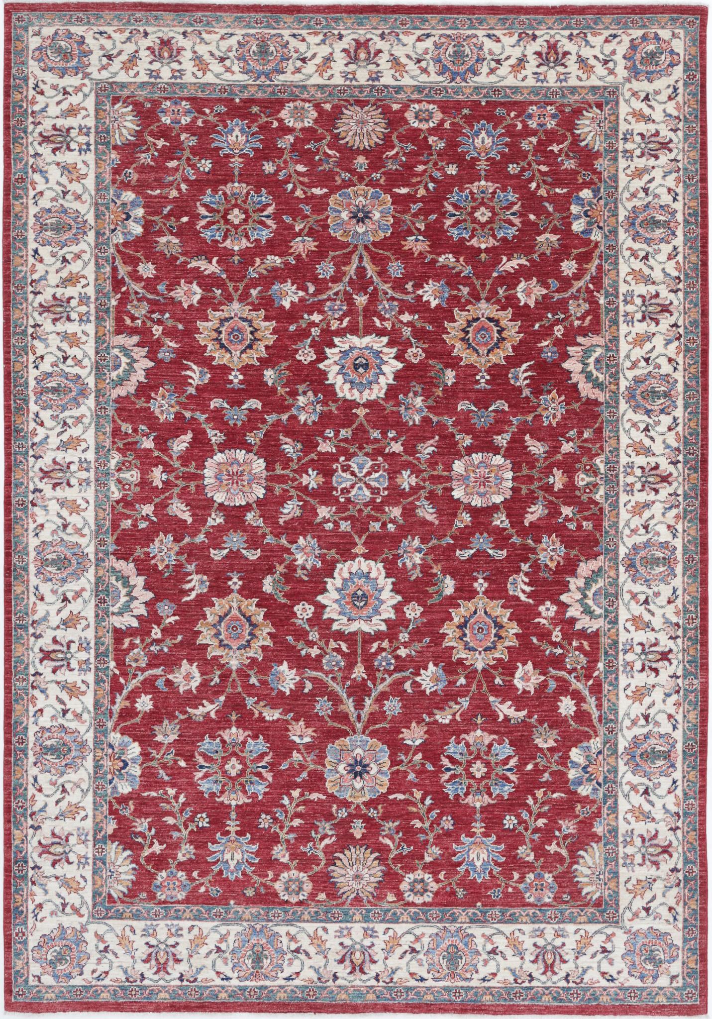 Hand Knotted Ziegler Farhan Wool Rug - 6'7'' x 9'8''