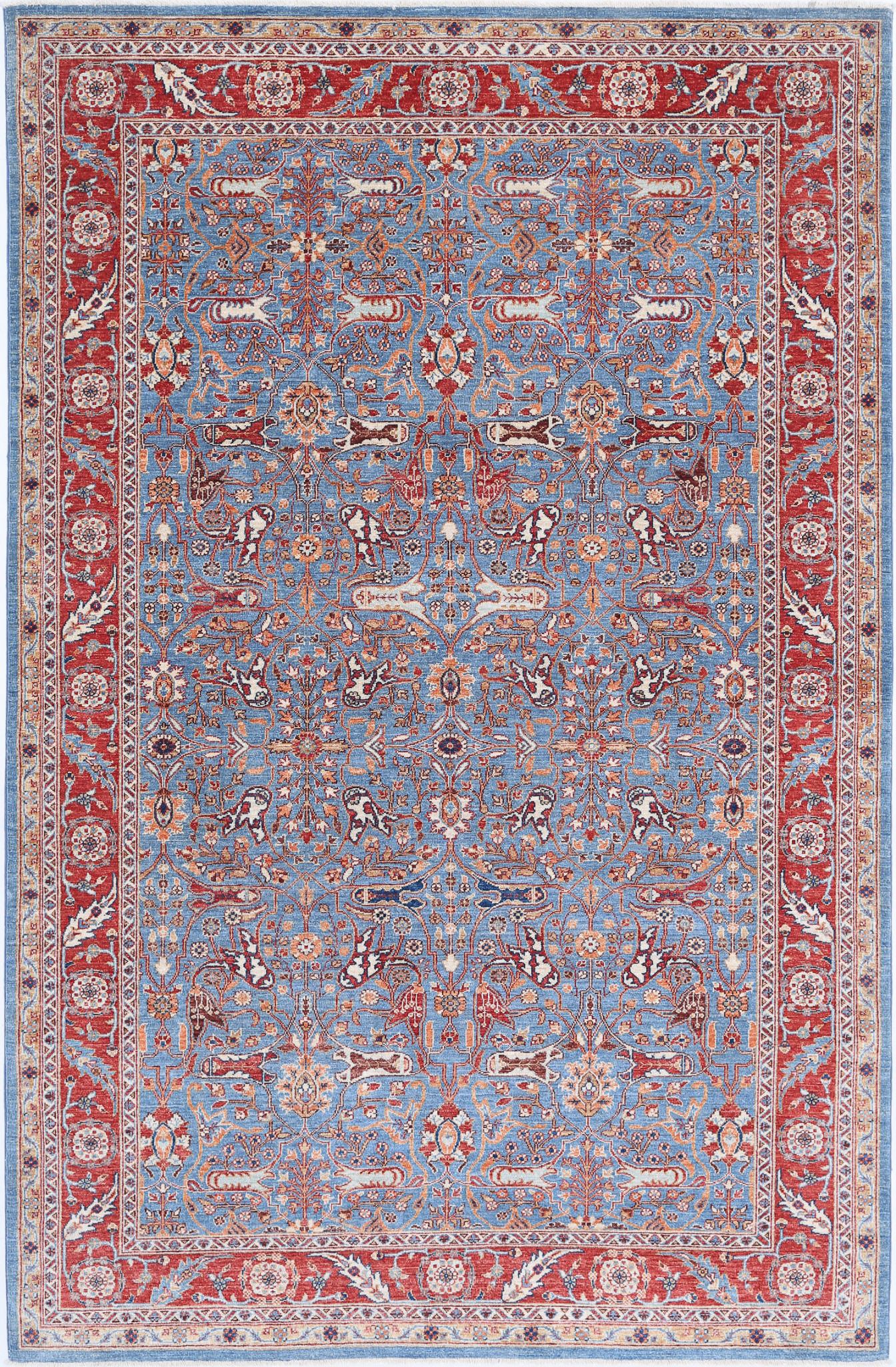 Hand Knotted Ziegler Farhan Wool Rug - 6'4'' x 9'10''