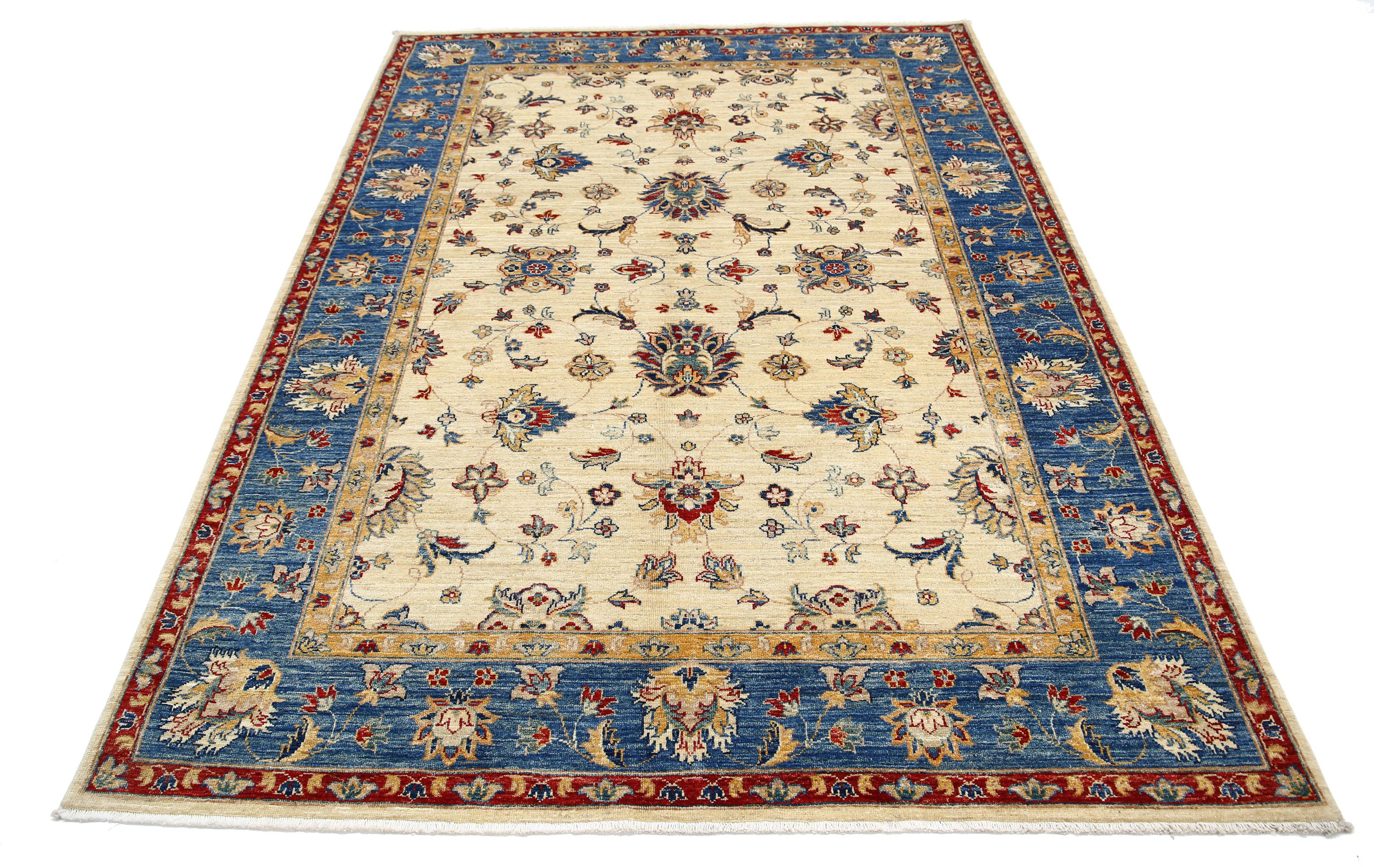 Hand Knotted Ziegler Farhan Wool Rug - 5'8'' x 7'8''
