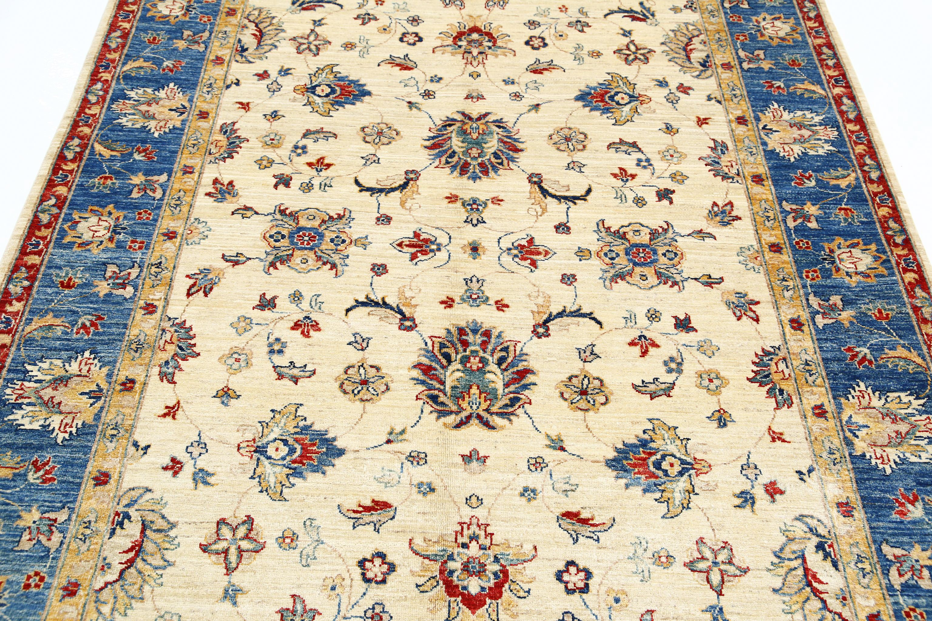 Hand Knotted Ziegler Farhan Wool Rug - 5'8'' x 7'8''