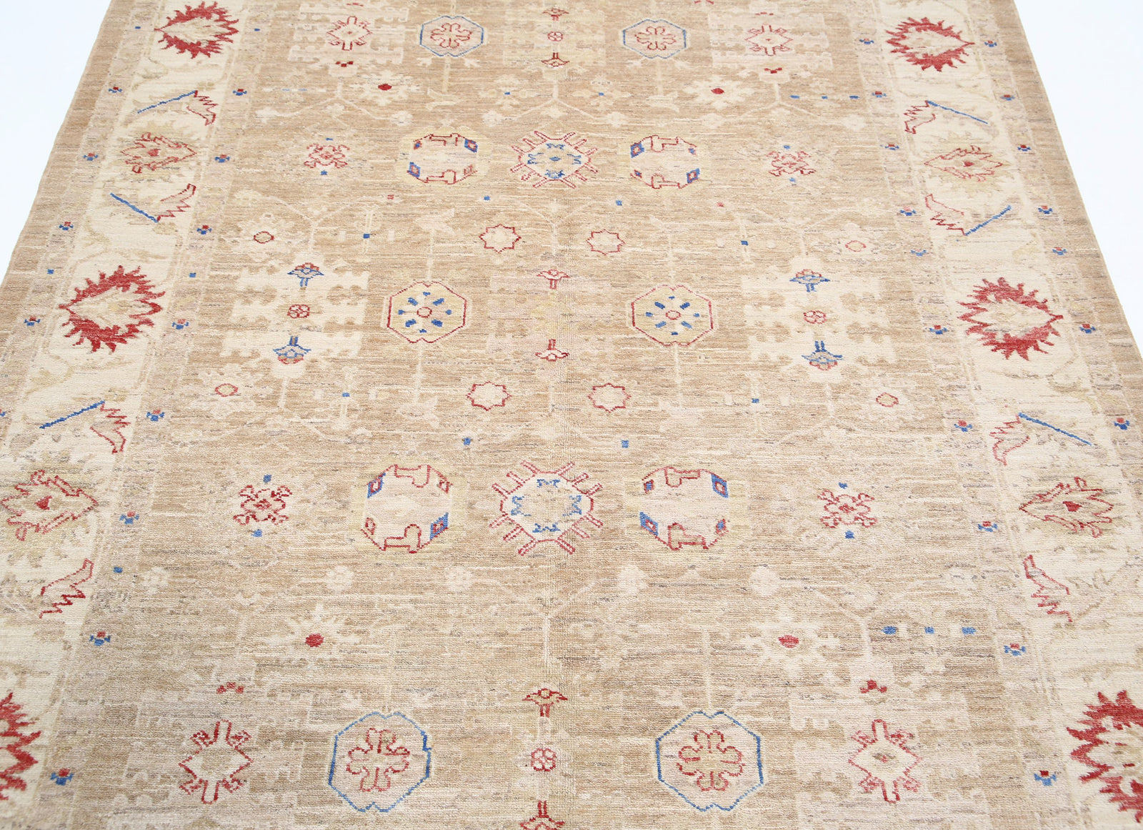 Hand Knotted Ziegler Farhan Wool Rug - 5'7'' x 7'11''