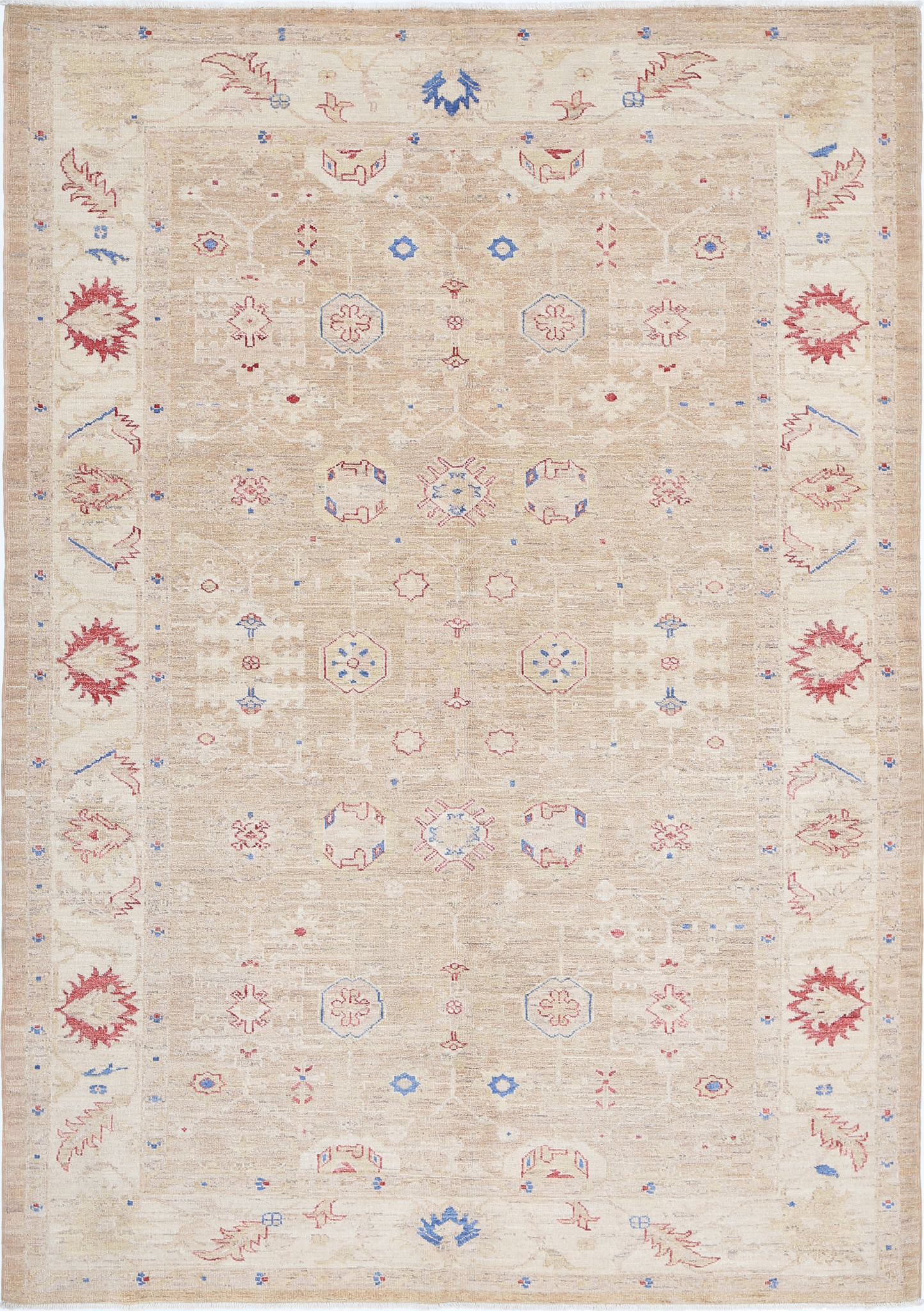 Hand Knotted Ziegler Farhan Wool Rug - 5'7'' x 7'11''