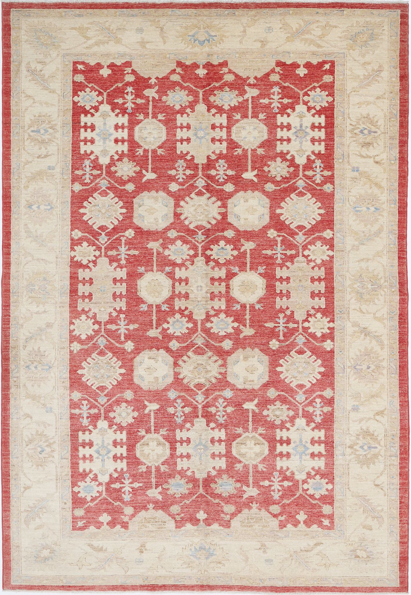 Hand Knotted Ziegler Farhan Wool Rug - 5'7'' x 8'5''