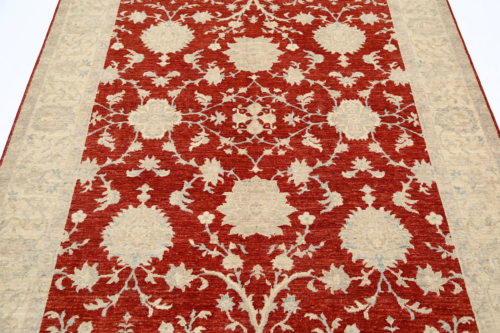 Hand Knotted Ziegler Farhan Wool Rug - 5'7'' x 7'9''