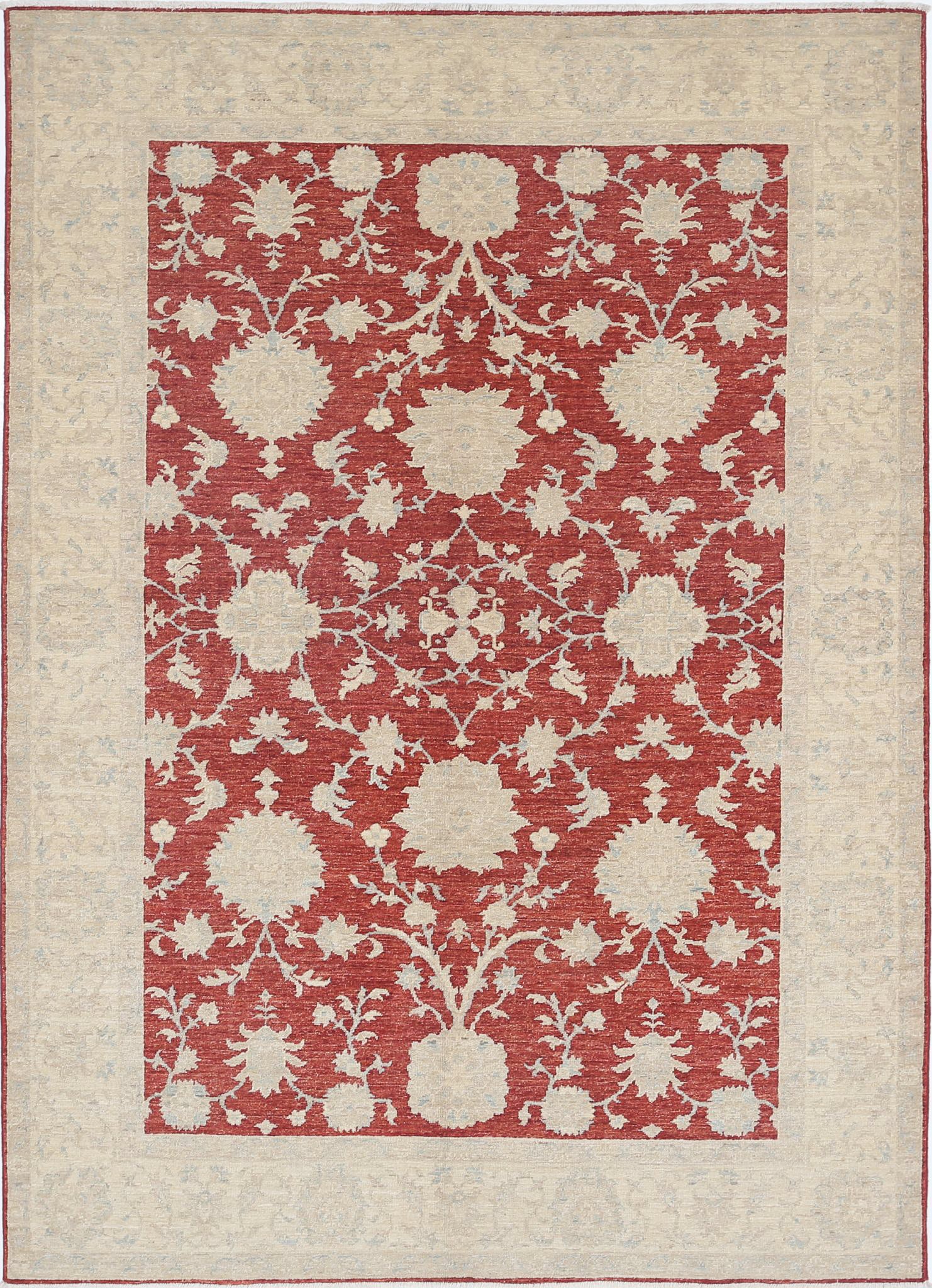 Hand Knotted Ziegler Farhan Wool Rug - 5'7'' x 7'9''