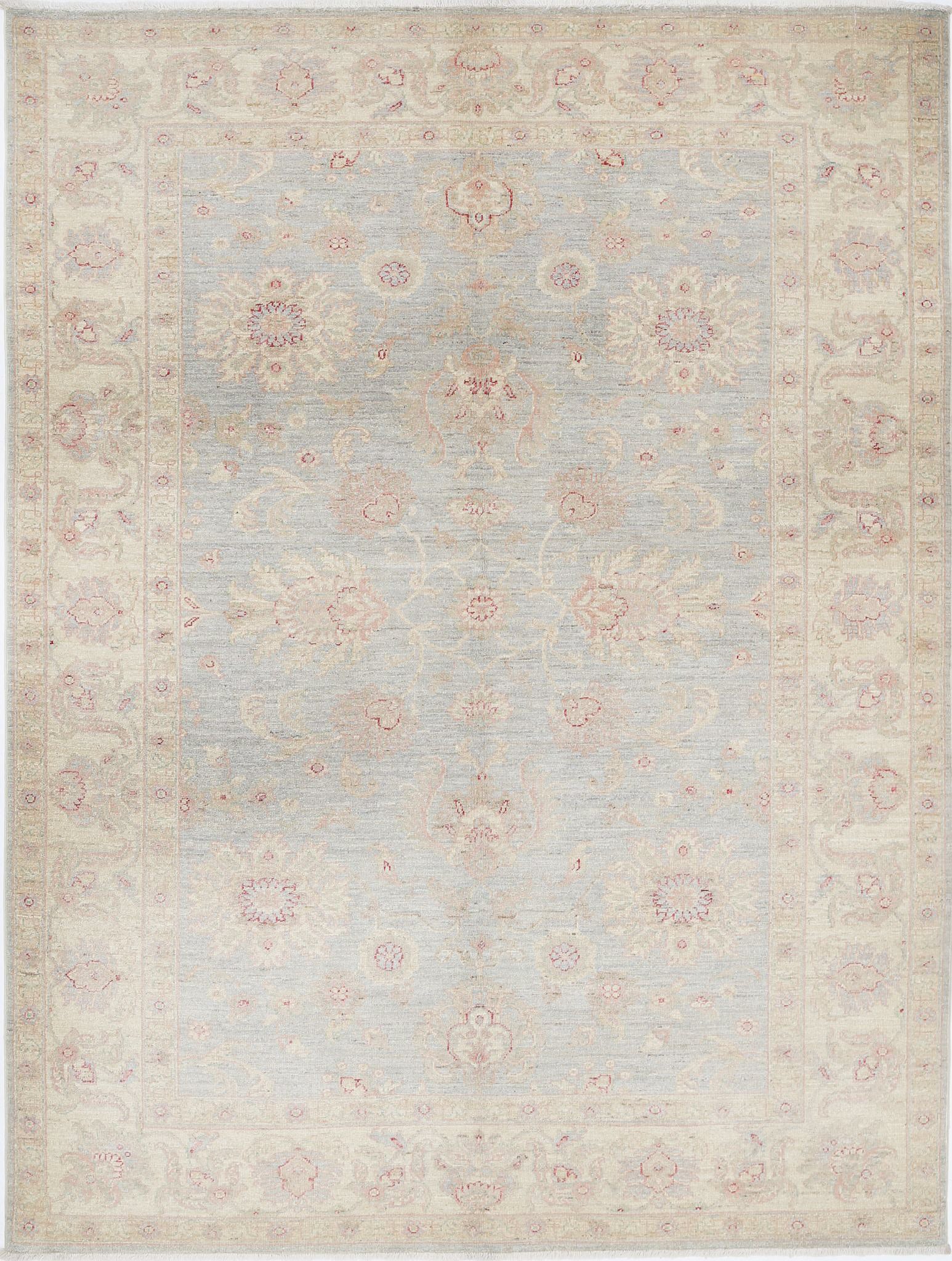 Hand Knotted Ziegler Farhan Wool Rug - 5'8'' x 7'4''