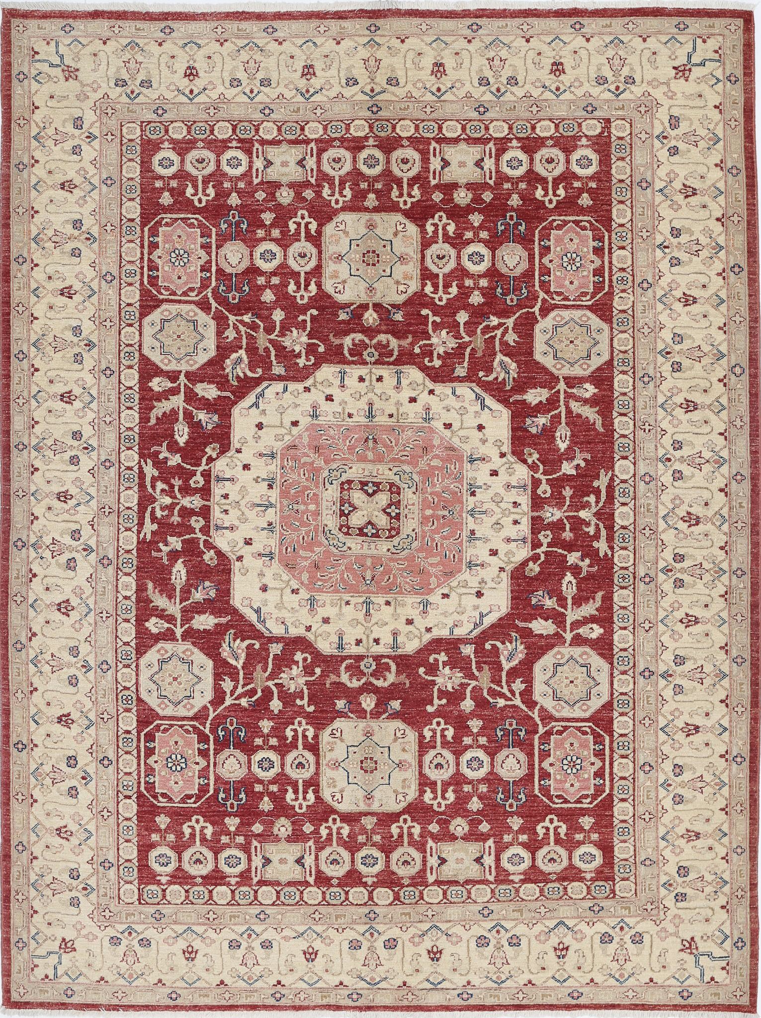 Hand Knotted Ziegler Farhan Wool Rug - 5'9'' x 7'5''