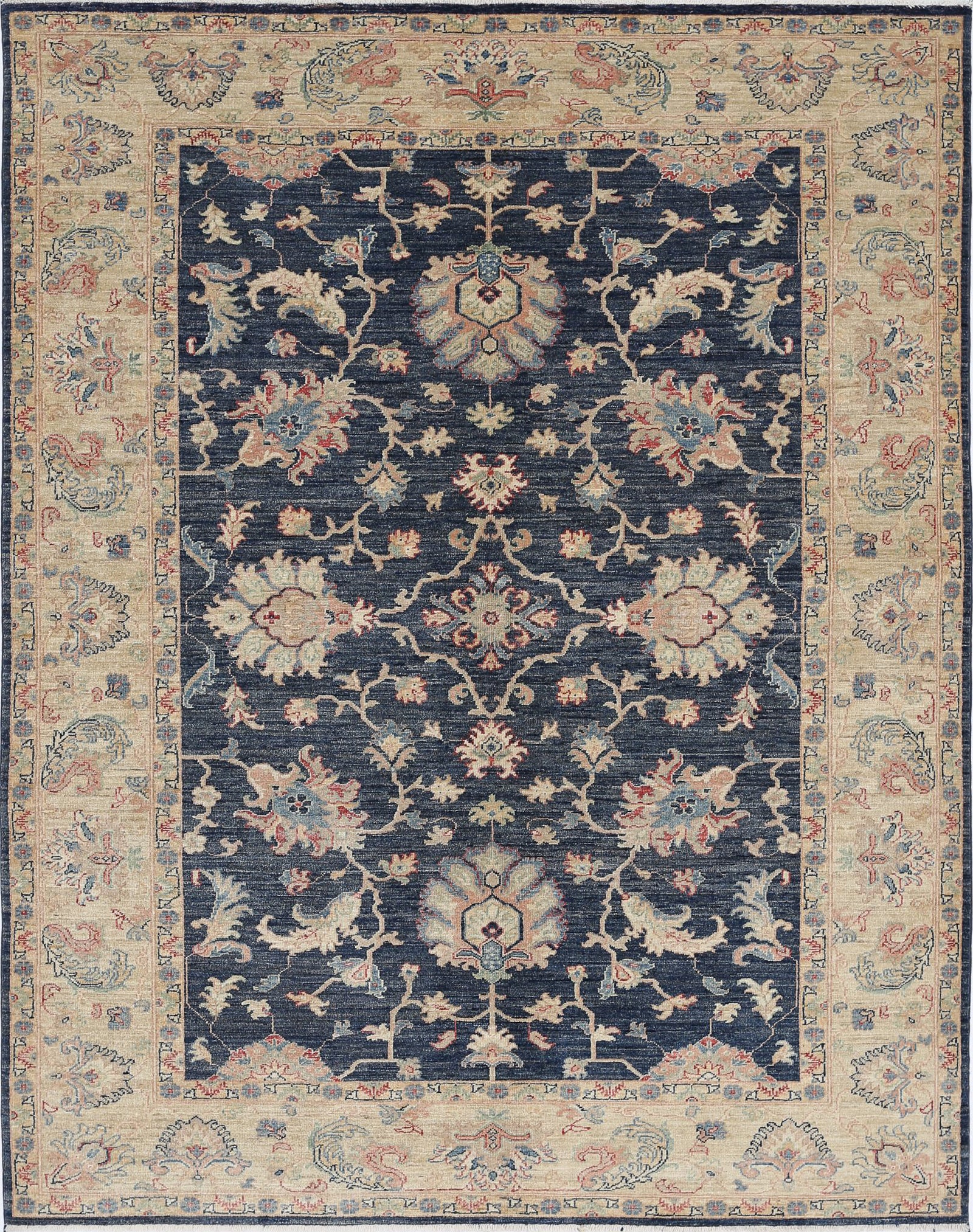 Hand Knotted Ziegler Farhan Wool Rug - 5'9'' x 7'6''
