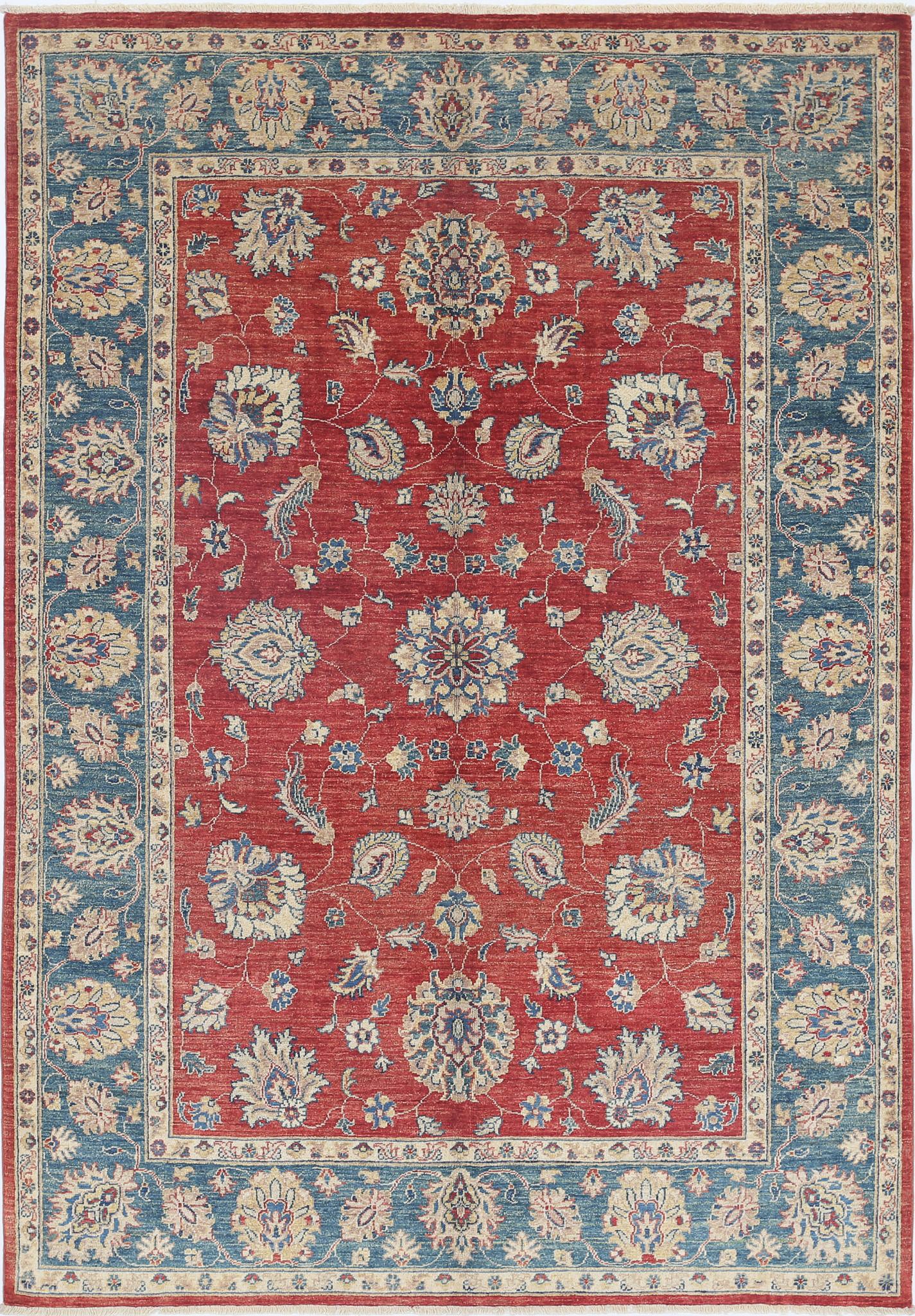 Hand Knotted Ziegler Farhan Wool Rug - 5'5'' x 7'10''