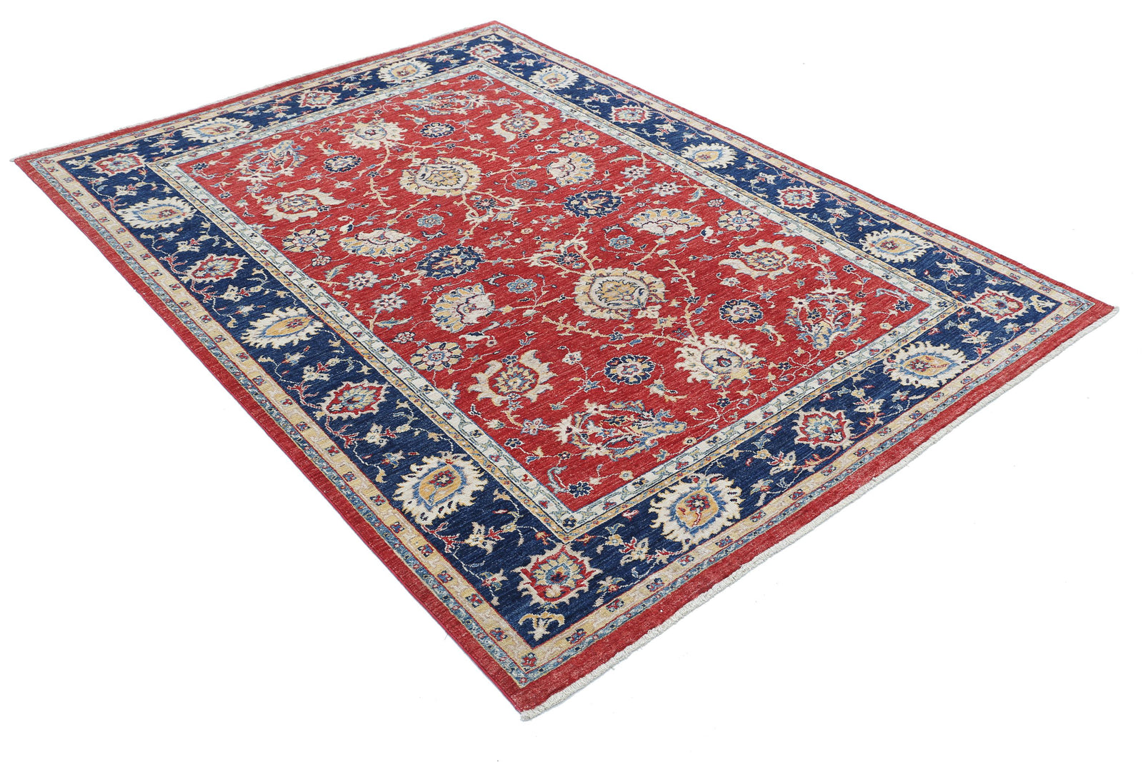 Hand Knotted Ziegler Farhan Wool Rug - 5'5'' x 7'4''