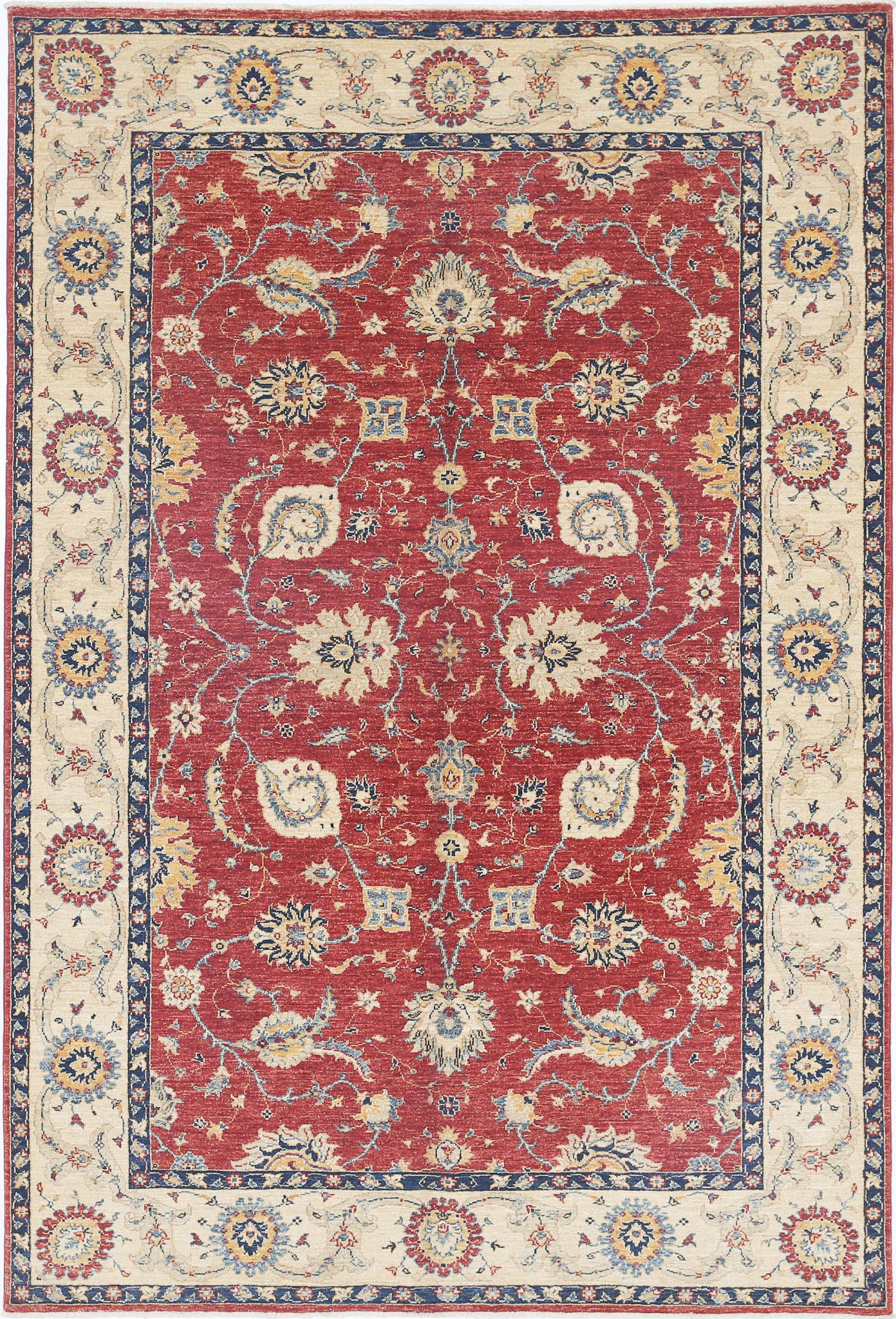 Hand Knotted Ziegler Farhan Wool Rug - 5'6'' x 8'3''