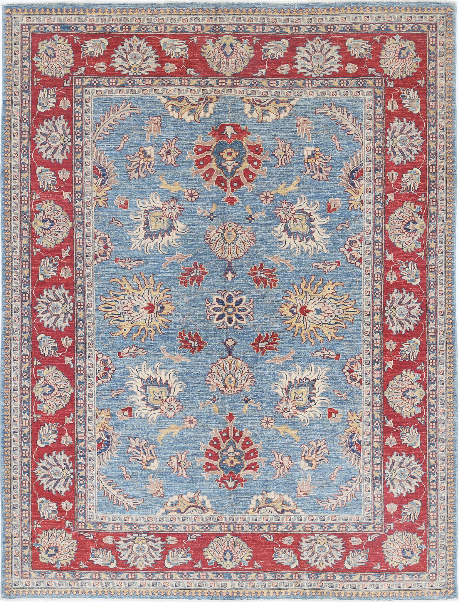 Hand Knotted Ziegler Farhan Wool Rug - 5'7'' x 7'4''