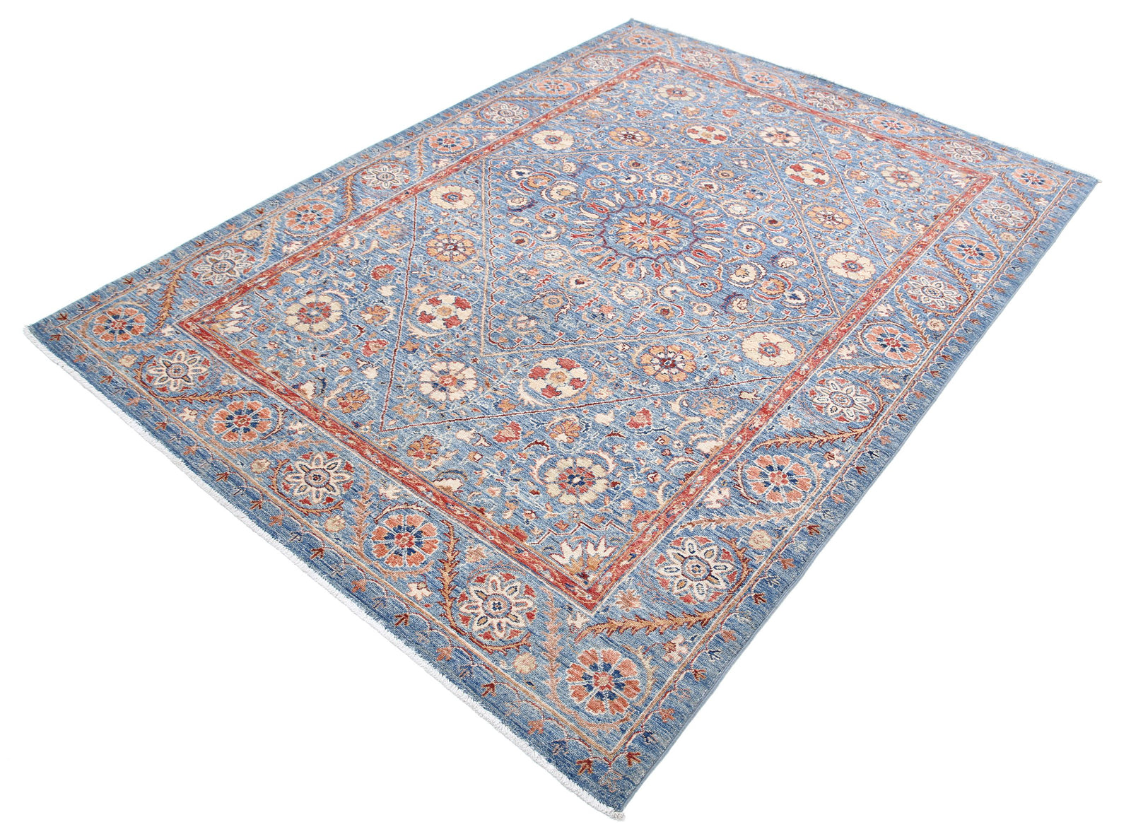 Hand Knotted Ziegler Farhan Wool Rug - 5'8'' x 7'10''