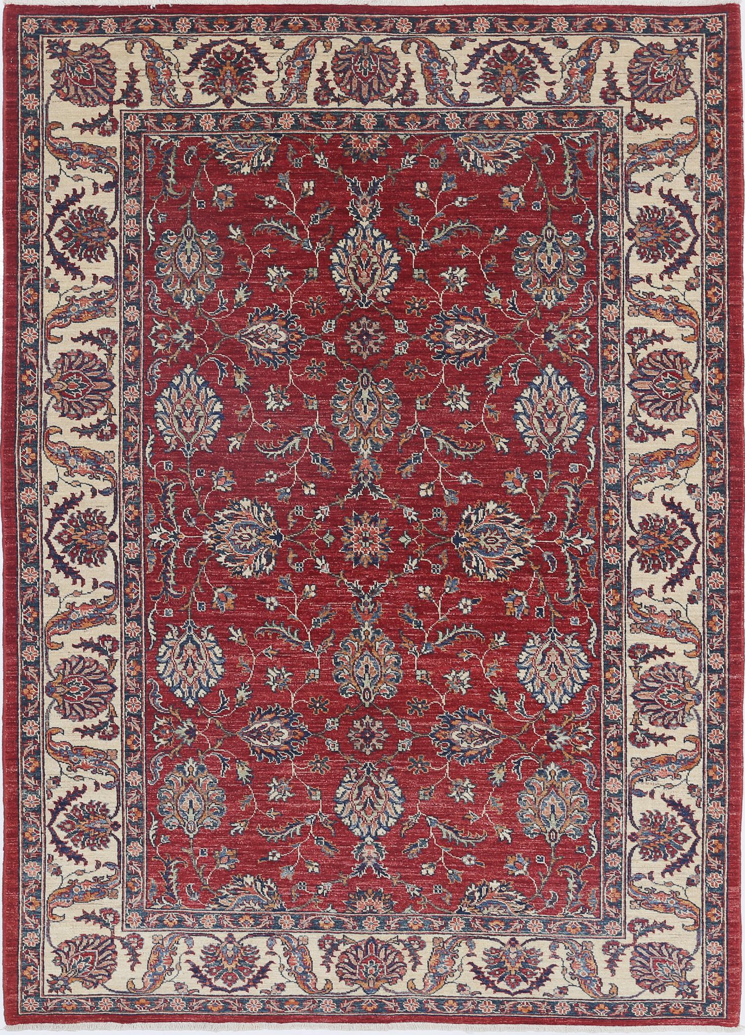 Hand Knotted Ziegler Farhan Wool Rug - 5'7'' x 7'10''