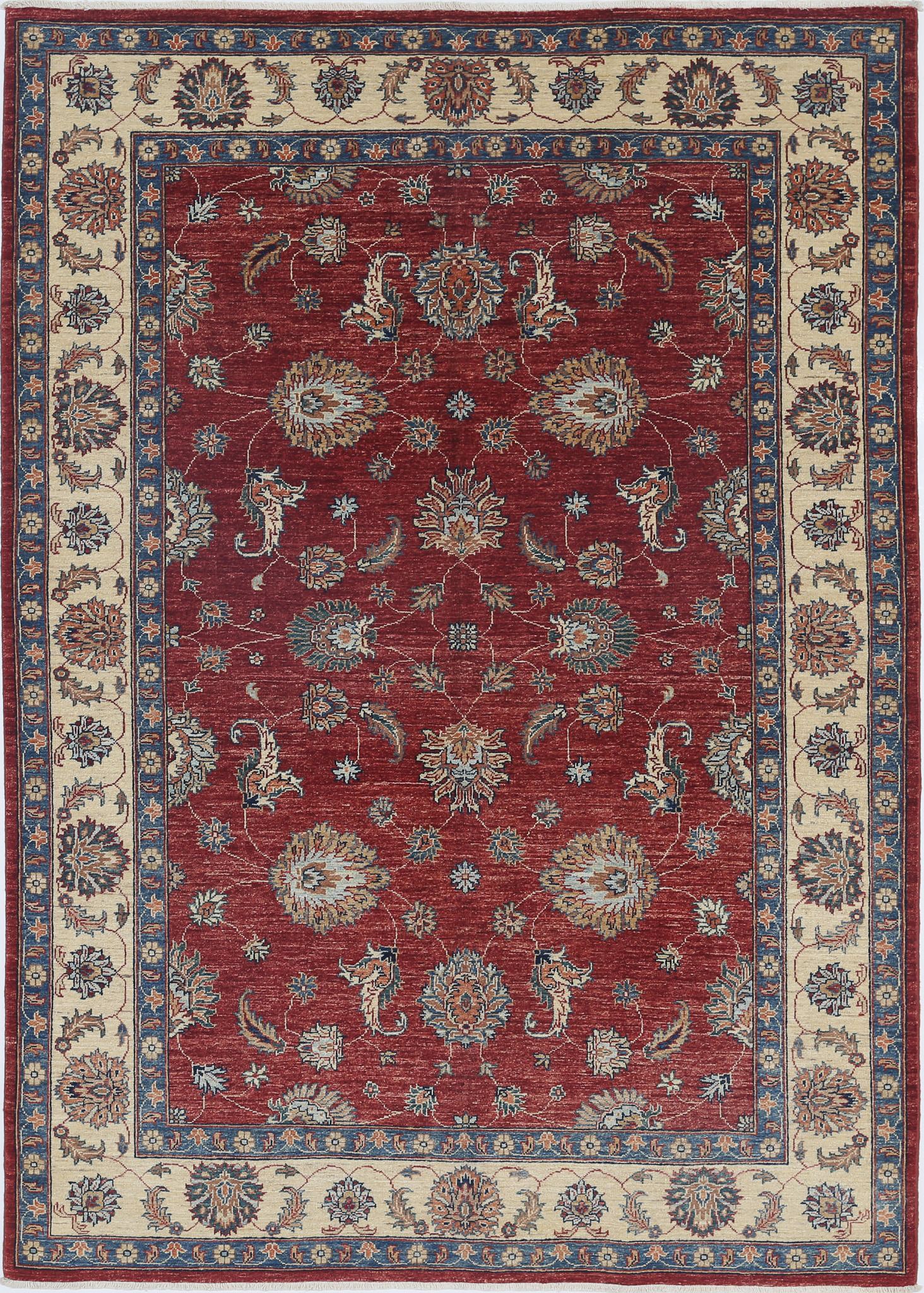 Hand Knotted Ziegler Farhan Wool Rug - 5'7'' x 7'10''