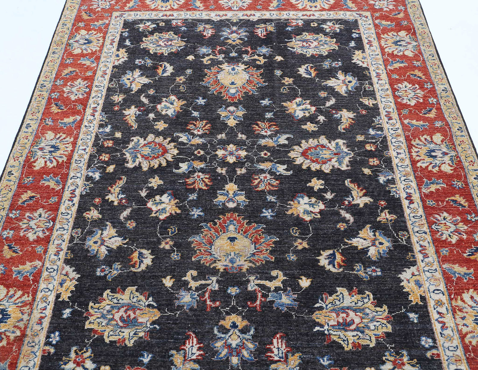 Hand Knotted Ziegler Farhan Wool Rug - 4'9'' x 6'11''