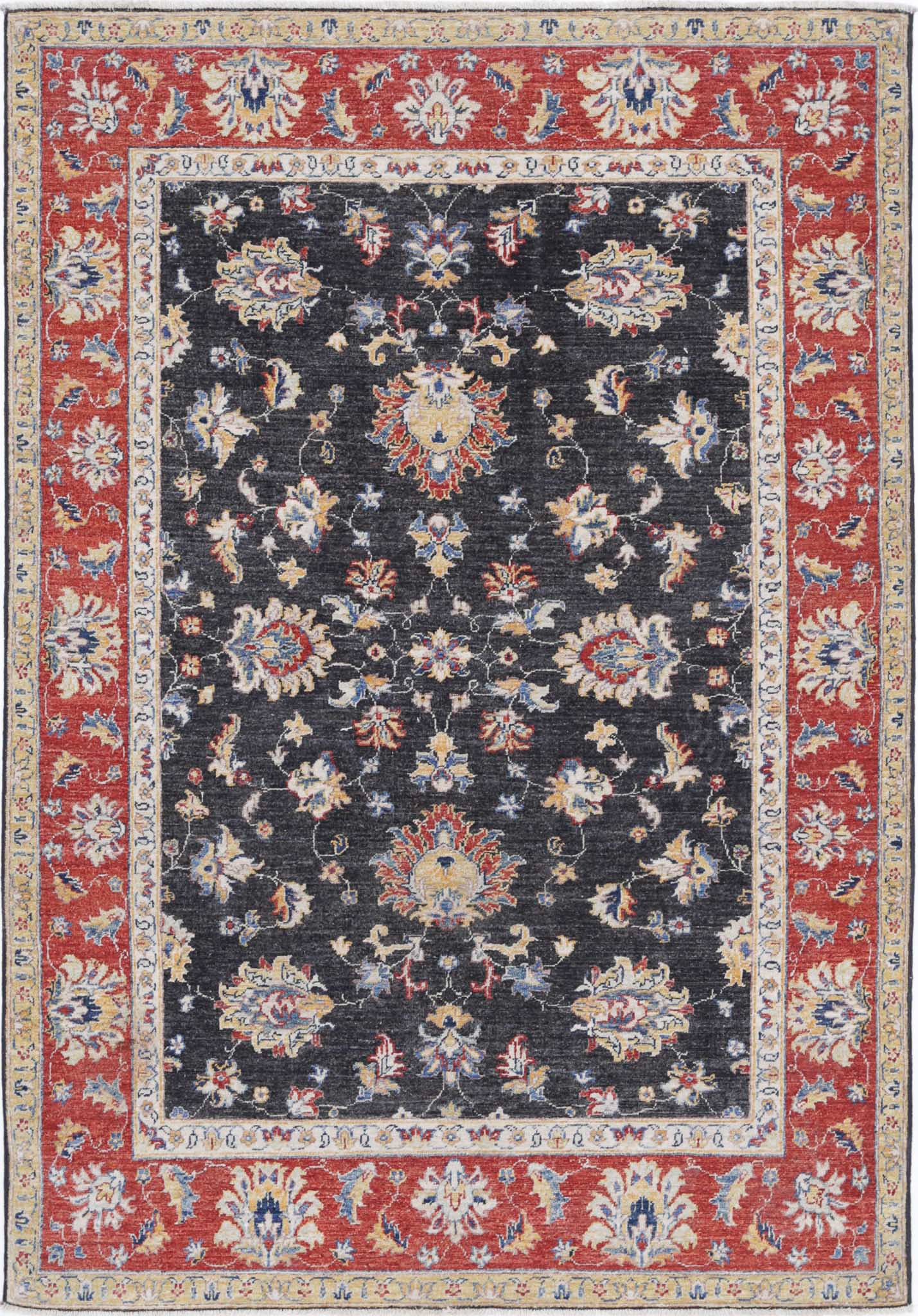 Hand Knotted Ziegler Farhan Wool Rug - 4'9'' x 6'11''