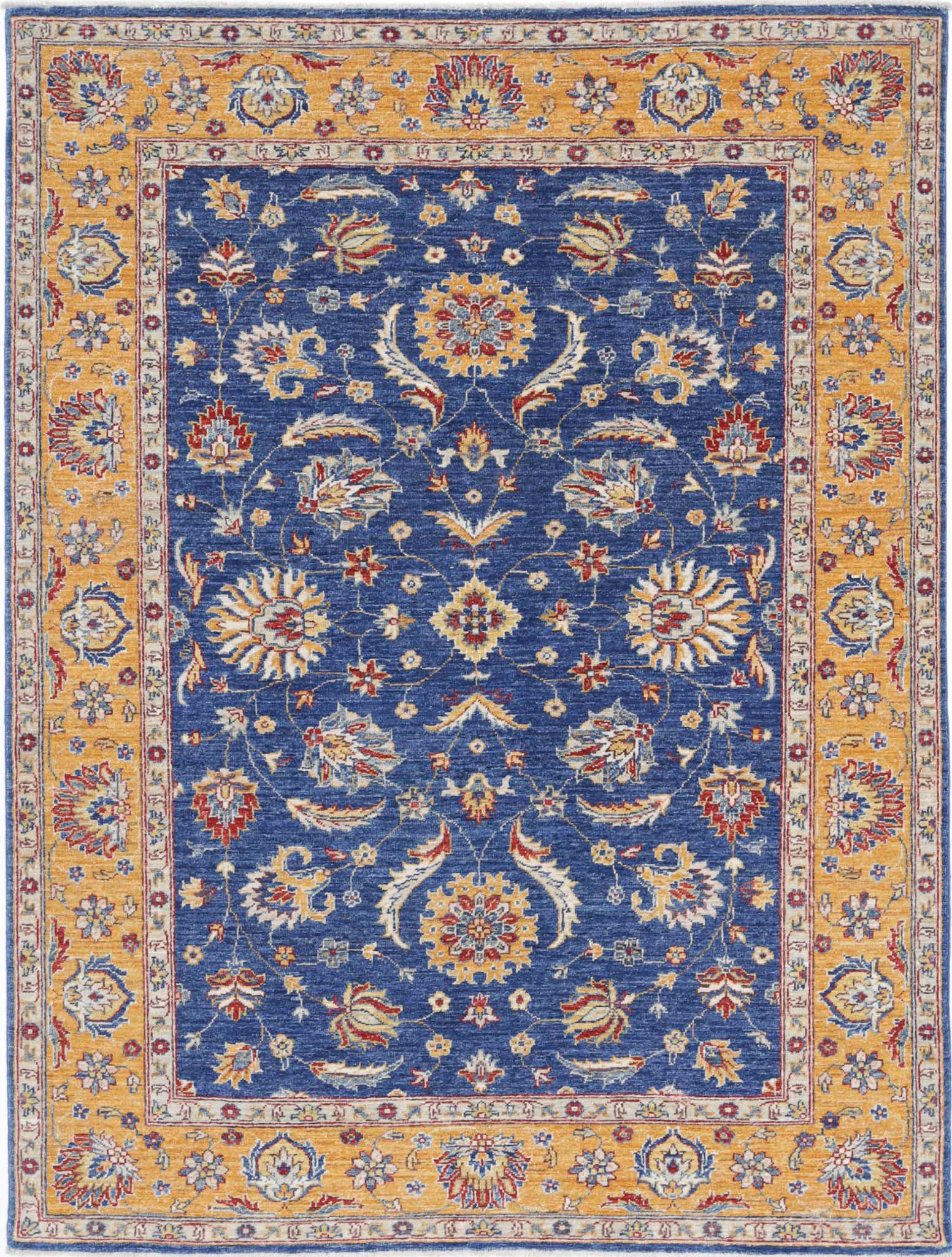 Hand Knotted Ziegler Farhan Wool Rug - 4'11'' x 6'7''
