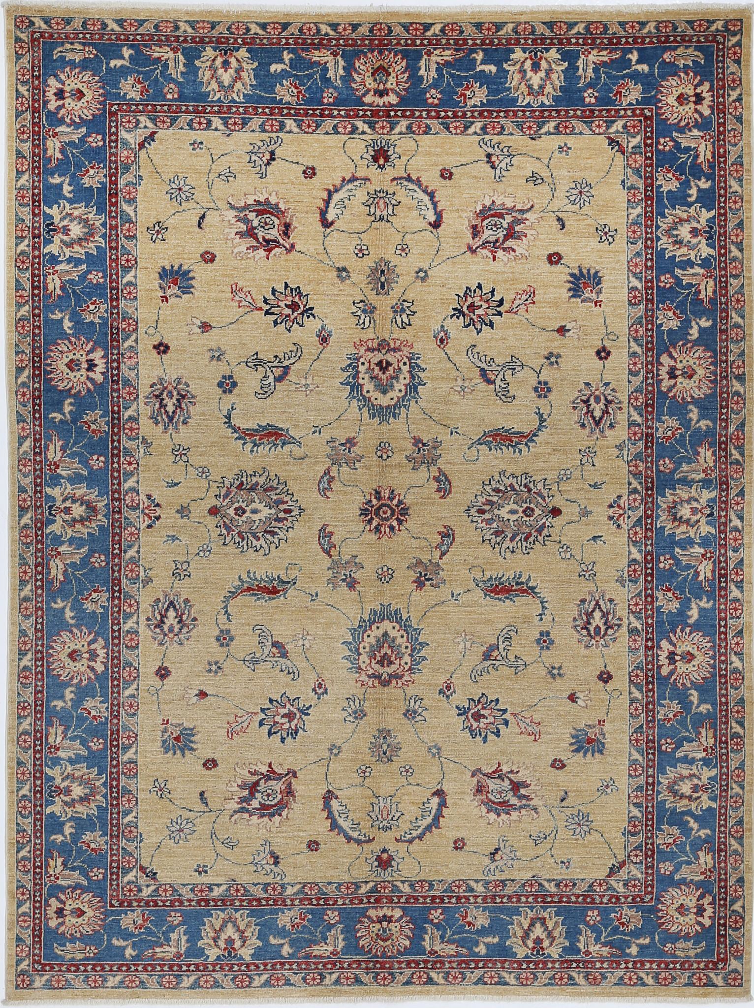 Hand Knotted Ziegler Farhan Wool Rug - 4'9'' x 6'7''