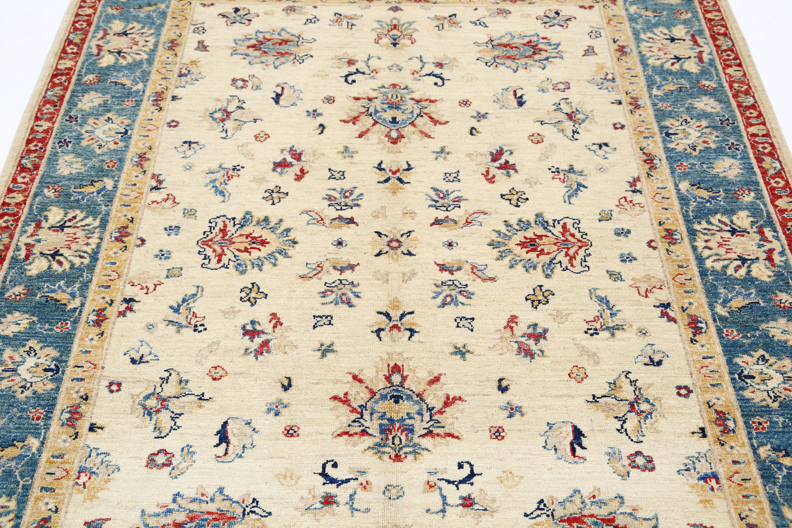 Hand Knotted Ziegler Farhan Wool Rug - 4'11'' x 6'7''