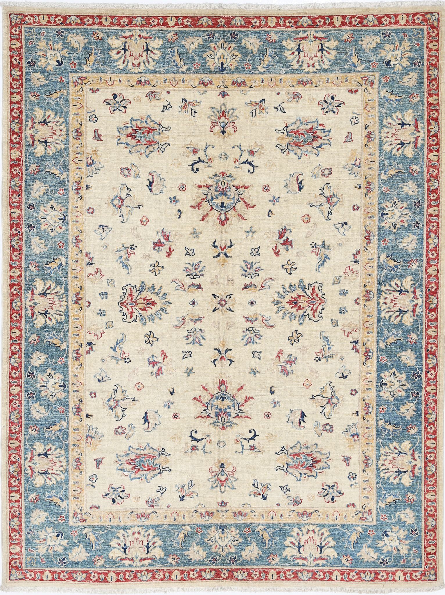 Hand Knotted Ziegler Farhan Wool Rug - 4'11'' x 6'7''