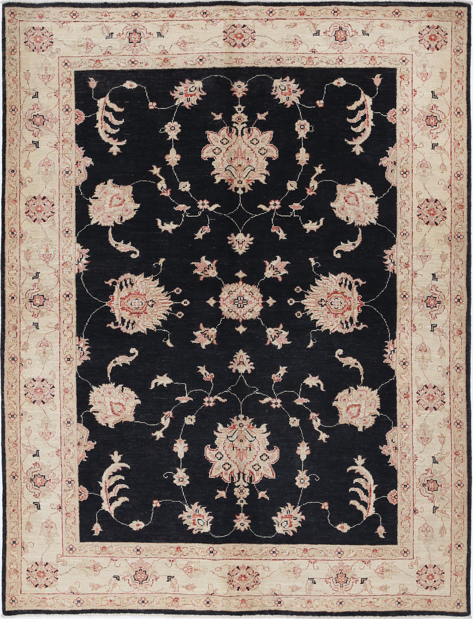 Hand Knotted Ziegler Farhan Wool Rug - 5'2'' x 6'8''
