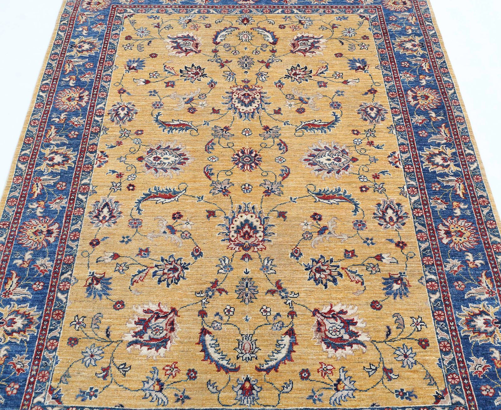 Hand Knotted Ziegler Farhan Wool Rug - 4'10'' x 6'5''