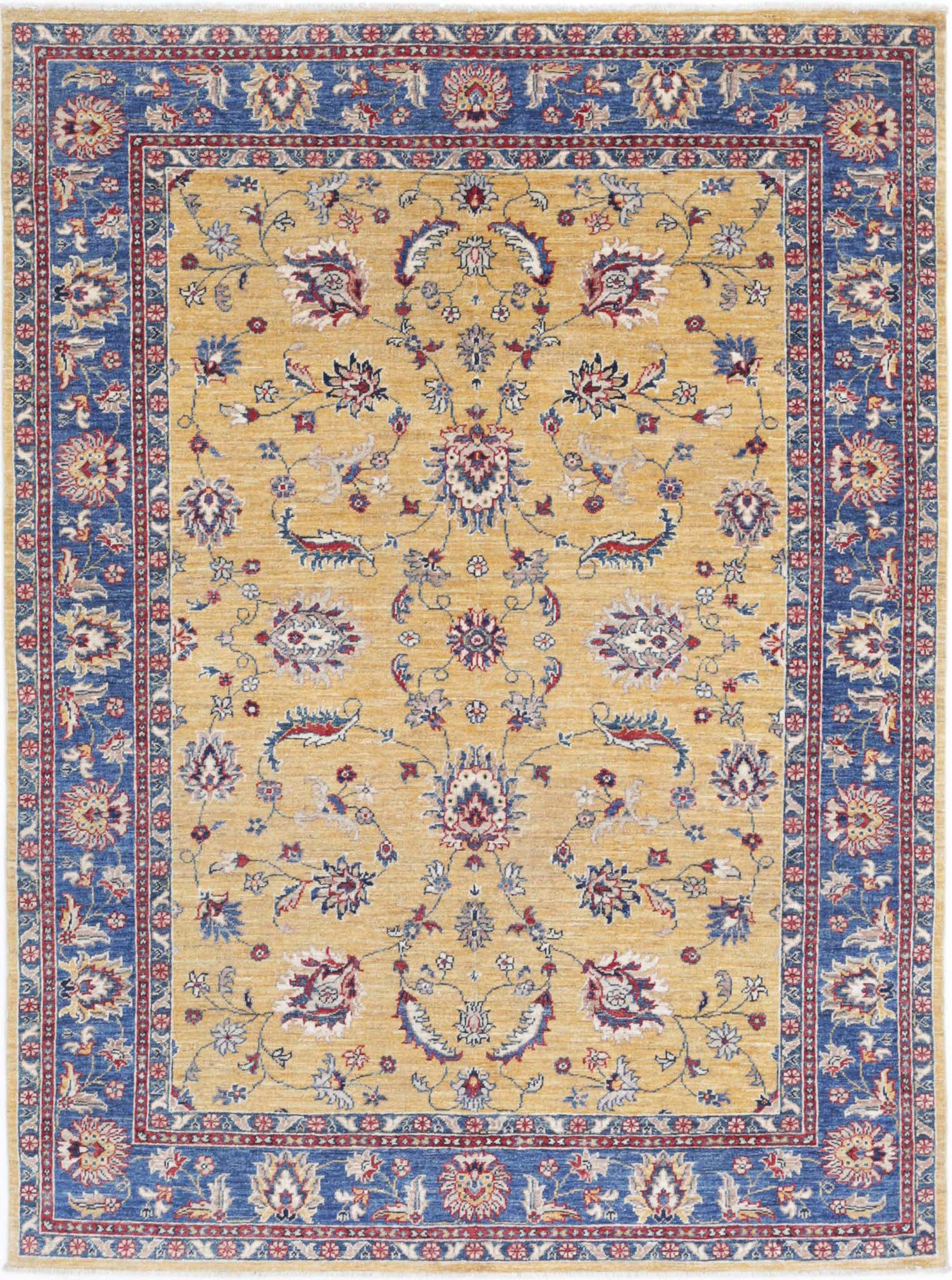 Hand Knotted Ziegler Farhan Wool Rug - 4'10'' x 6'5''