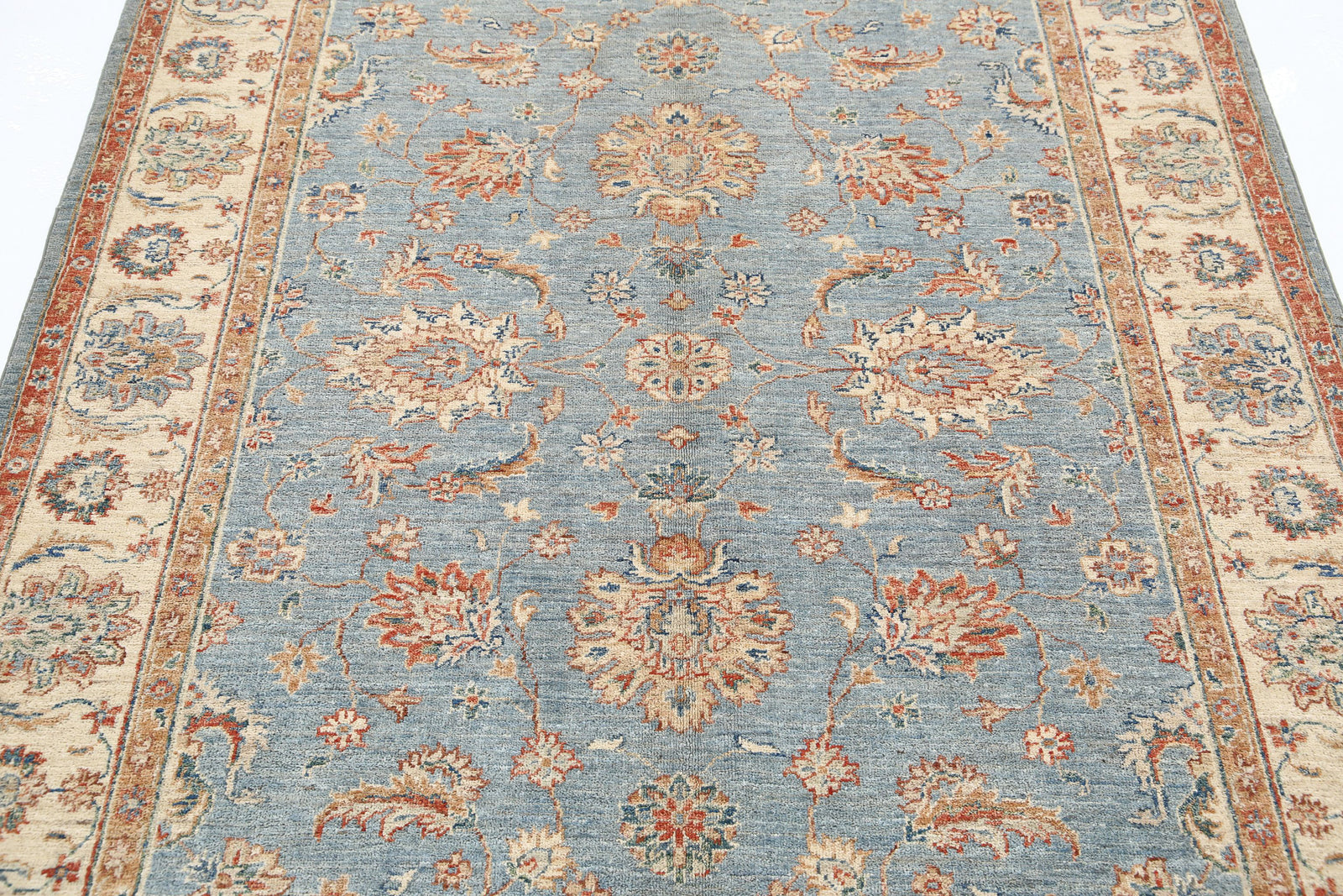 Hand Knotted Ziegler Farhan Wool Rug - 4'11'' x 6'7''