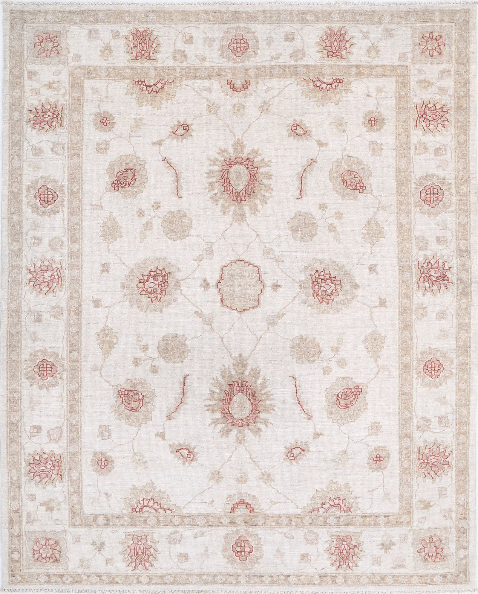 Hand Knotted Ziegler Farhan Wool Rug - 4'11'' x 6'2''