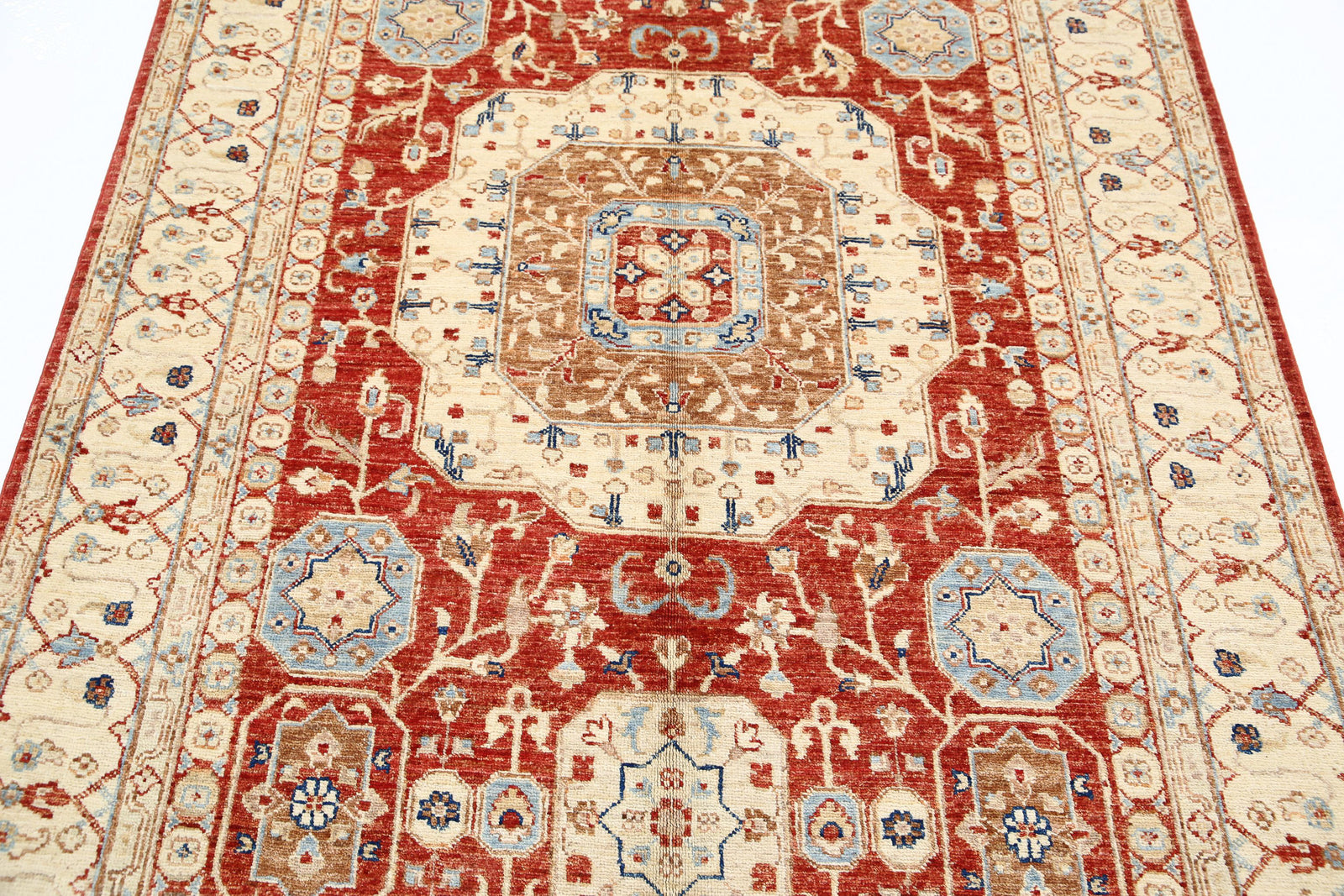 Hand Knotted Ziegler Farhan Wool Rug - 4'7'' x 7'0''