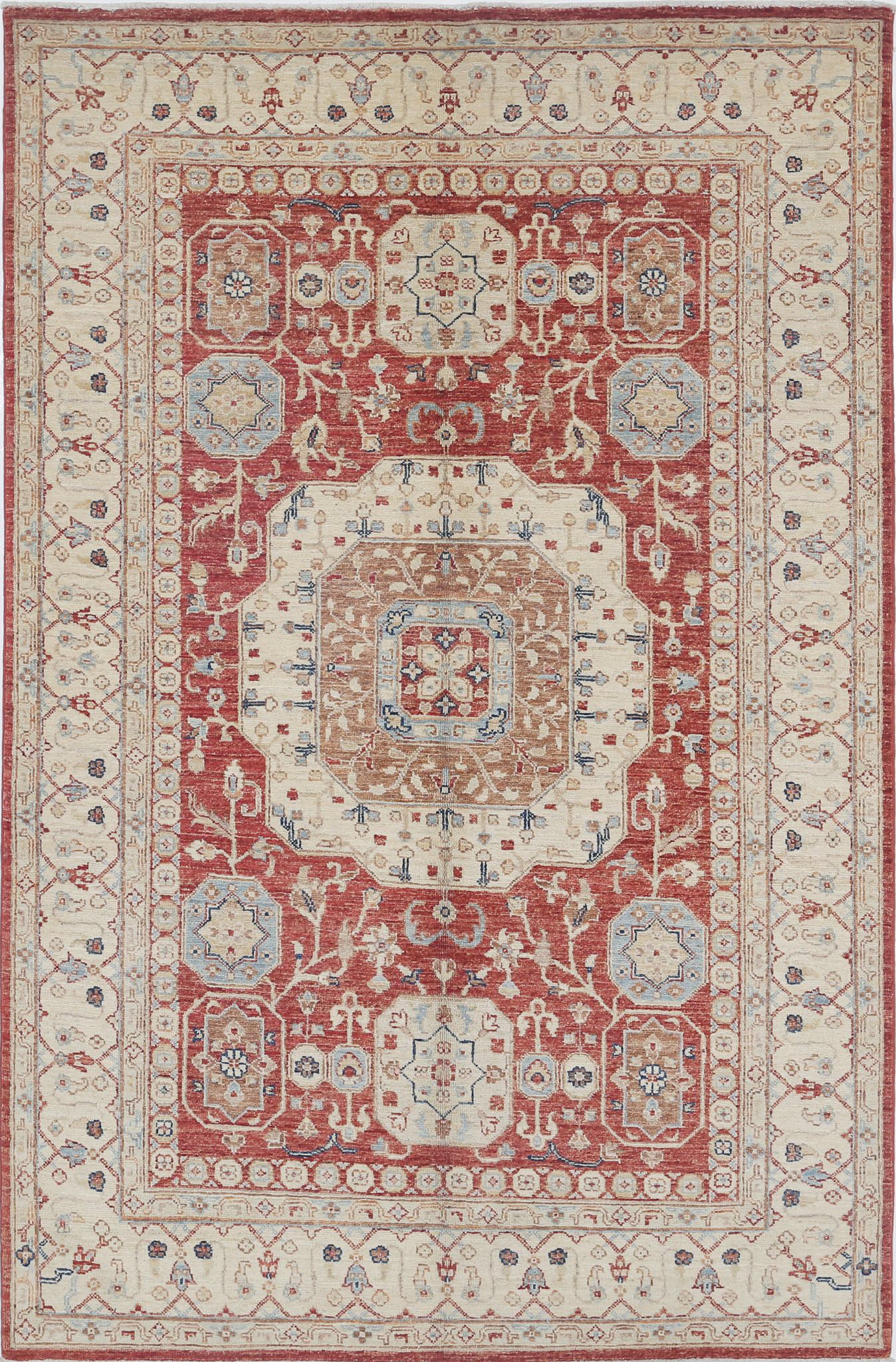 Hand Knotted Ziegler Farhan Wool Rug - 4'7'' x 7'0''