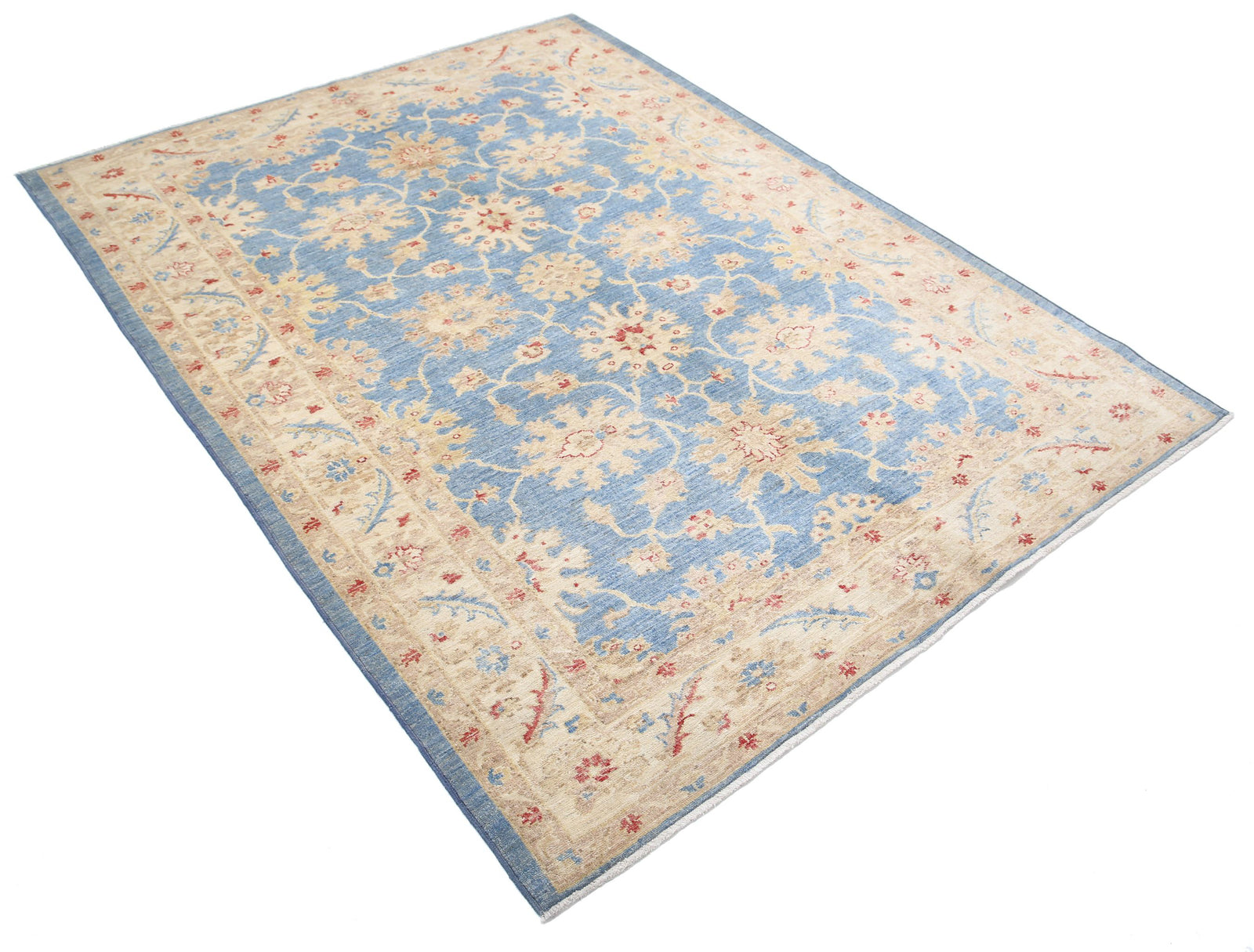 Hand Knotted Ziegler Farhan Wool Rug - 5'0'' x 6'8''