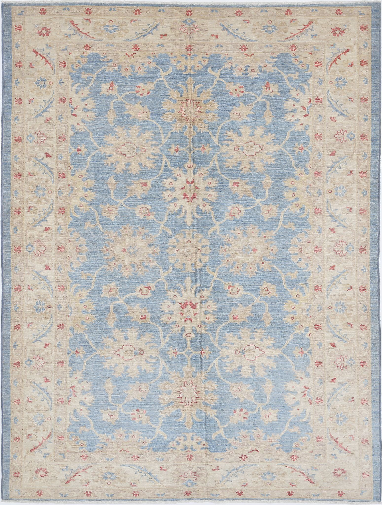 Hand Knotted Ziegler Farhan Wool Rug - 5'0'' x 6'8''