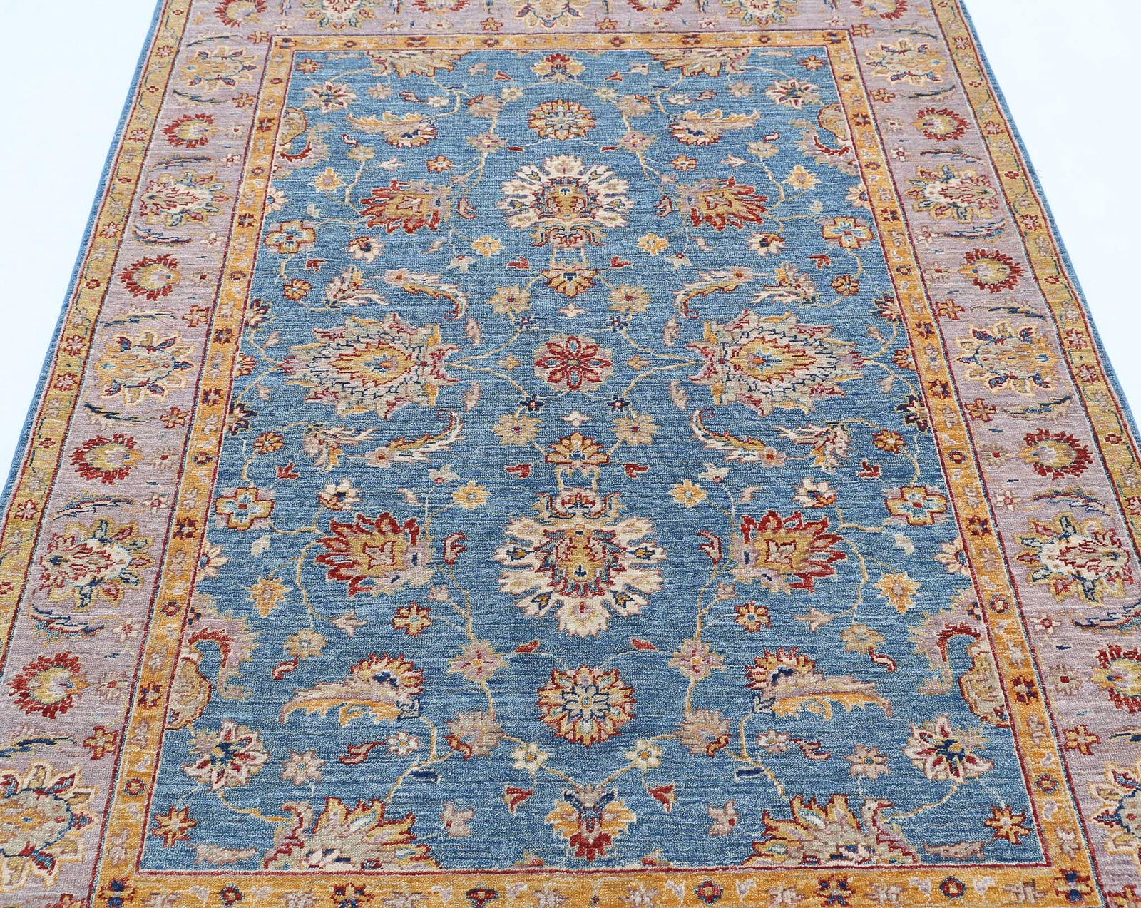 Hand Knotted Ziegler Farhan Wool Rug - 4'11'' x 6'6''