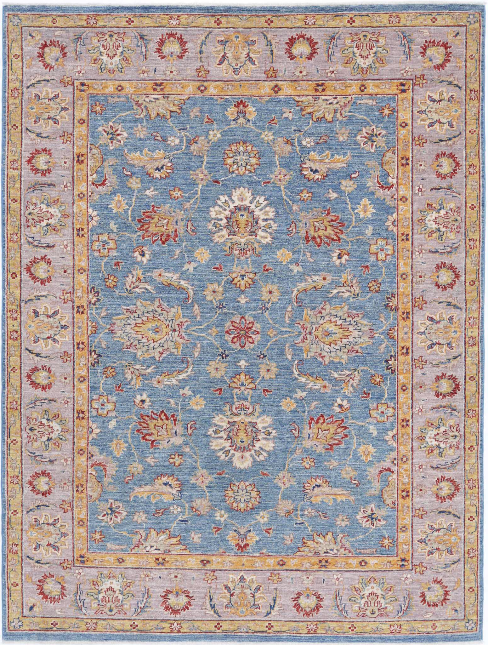 Hand Knotted Ziegler Farhan Wool Rug - 4'11'' x 6'6''