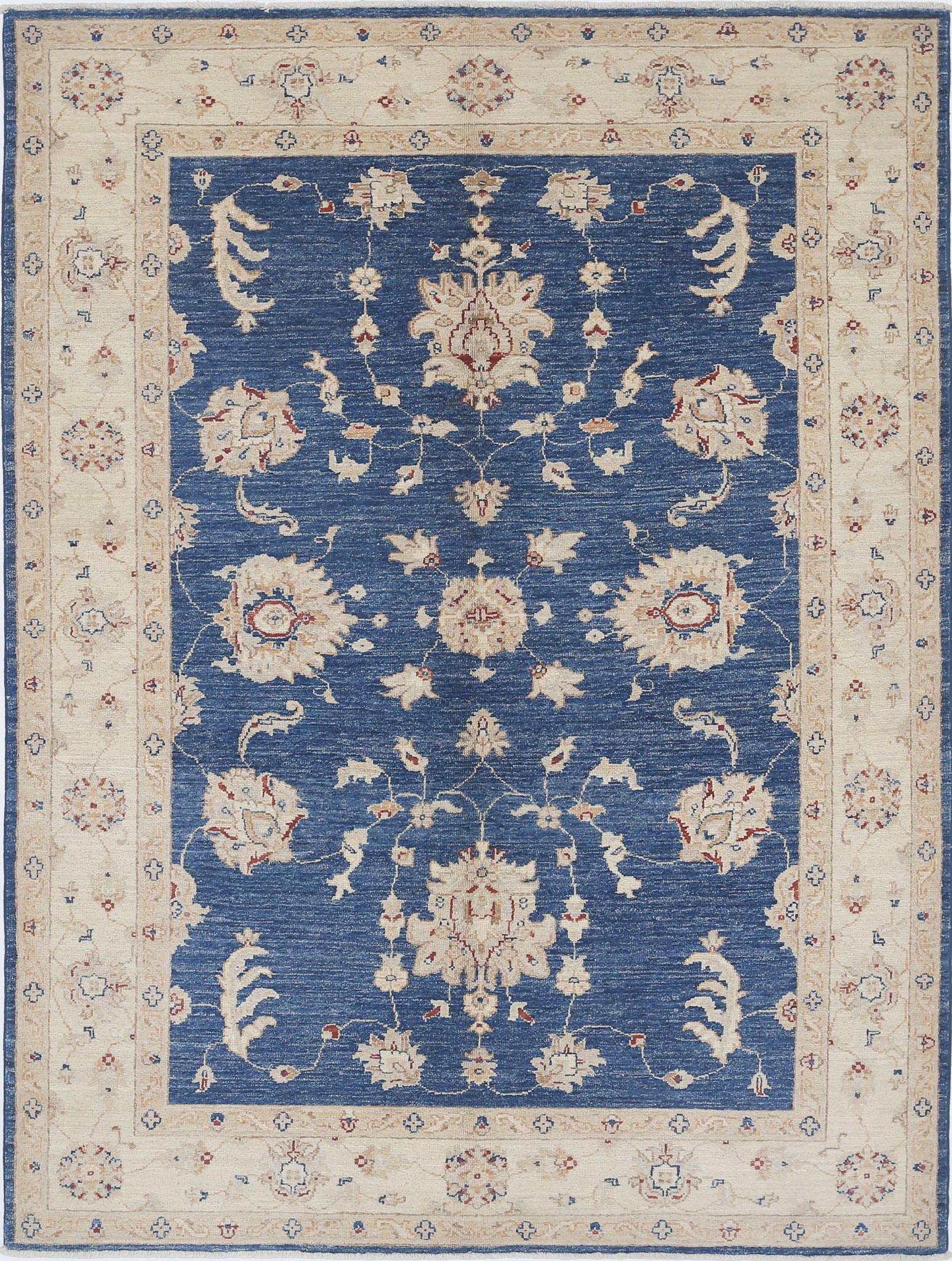 Hand Knotted Ziegler Farhan Wool Rug - 5'0'' x 6'8''